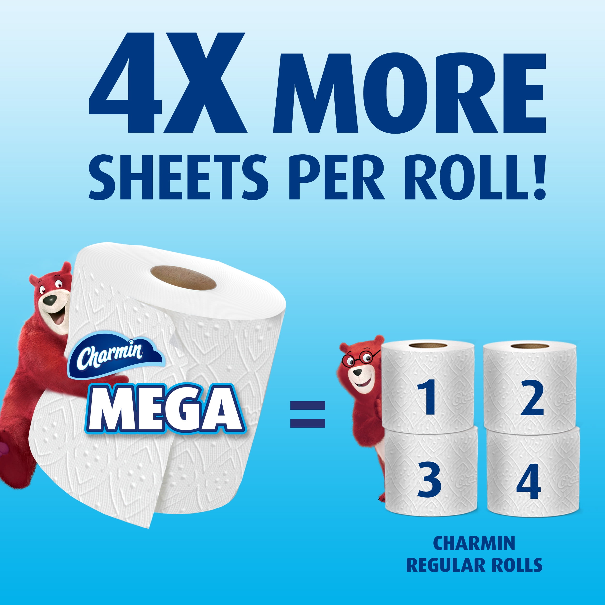 Charmin Ultra Strong Toilet Paper, 2-Ply Bathroom Tissue (12 Mega Rolls, 264 Sheets per Roll) hz5a8