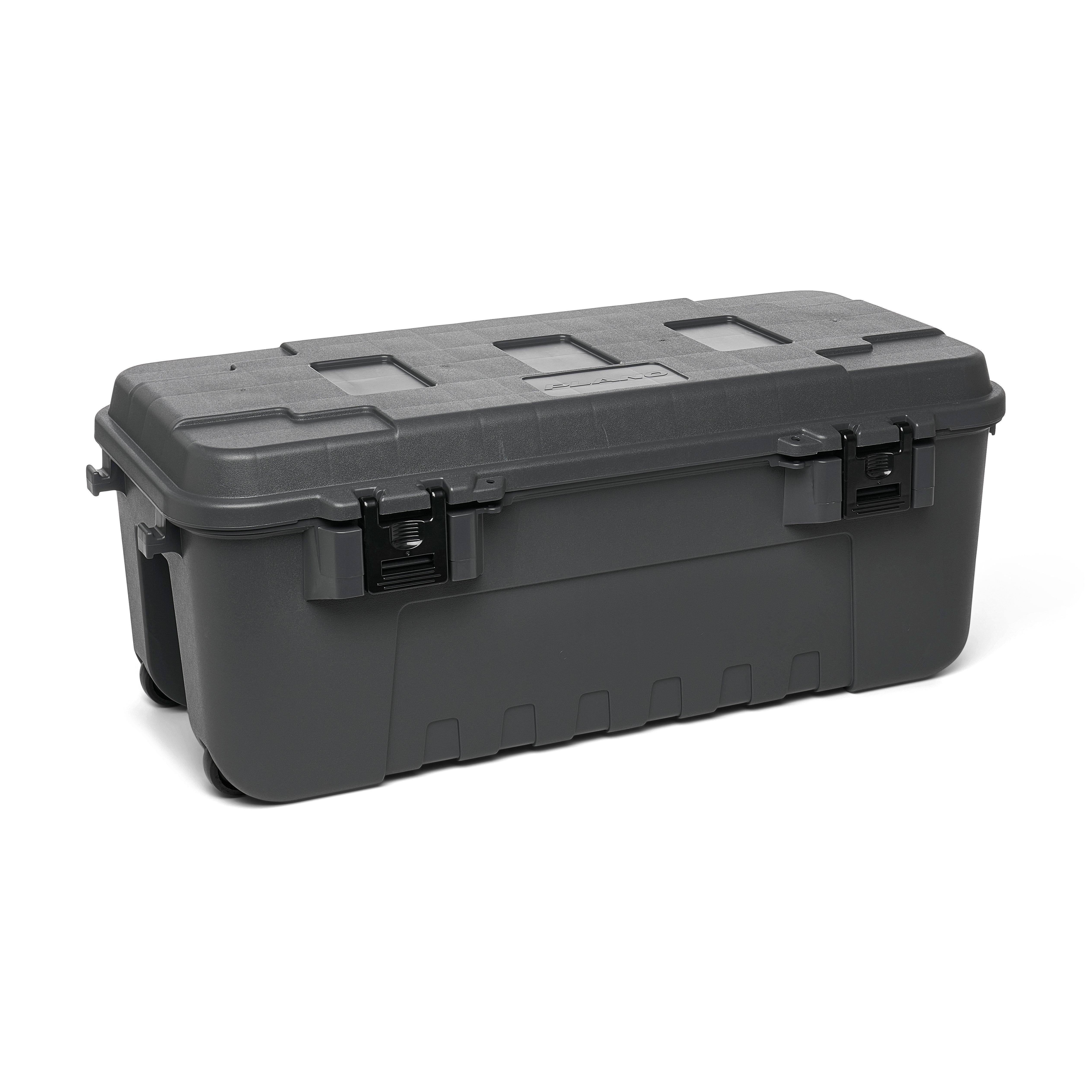 Plano Sportsman's Trunk Heavy-Duty Storage Box (Charcoal, 2 Pack, 3.6 cu ft) qleyv