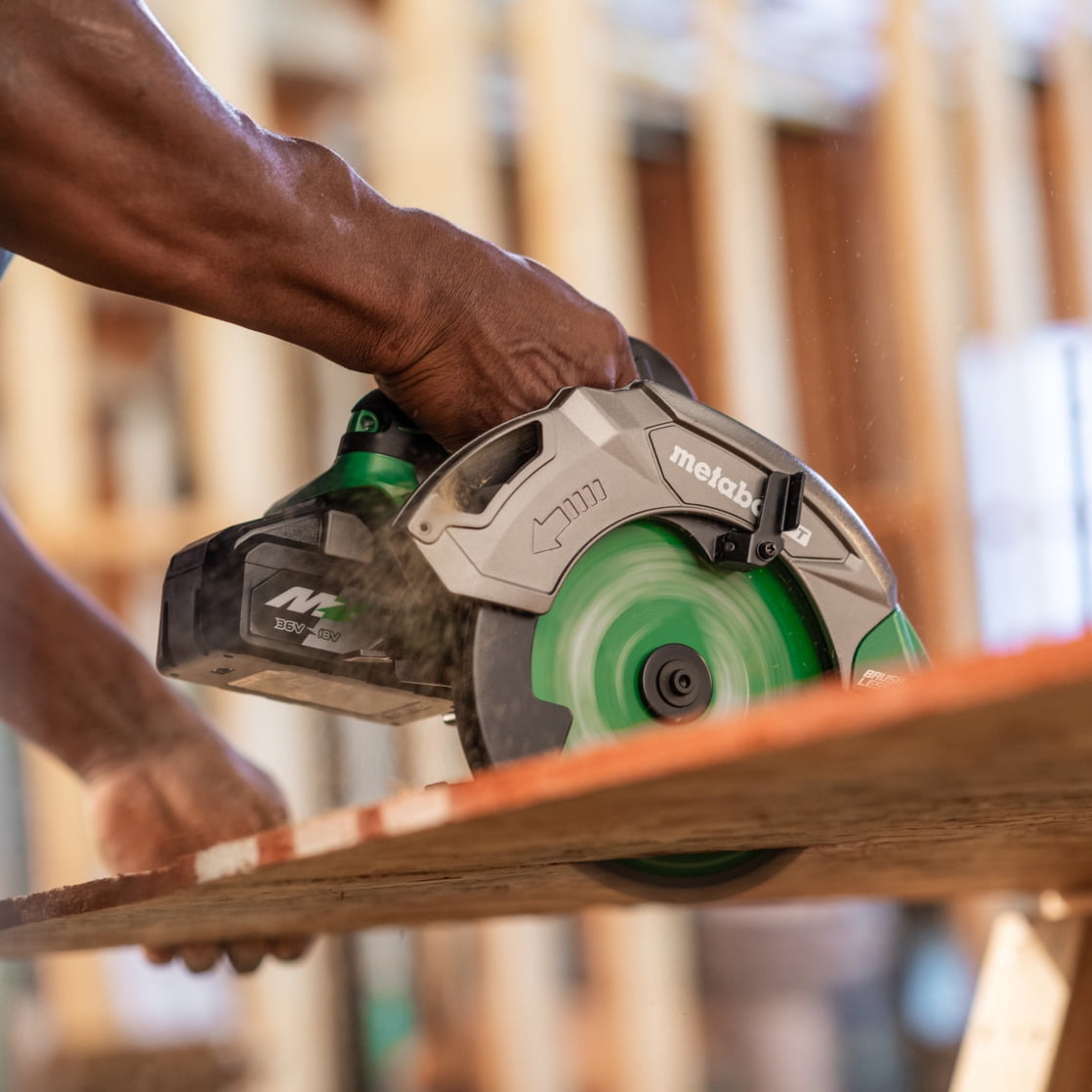 Metabo HPT 18V Cordless Circular Saw, Brushless Motor, 7-1/4-In Blade, Tool Only (C1807DAQ4) xqlzh