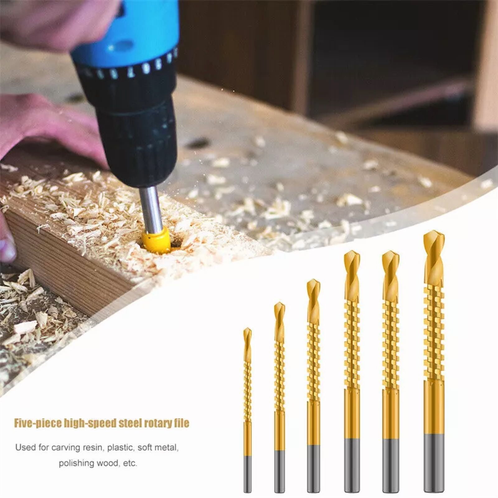 VAULT Twist Drill Bit Set for Wood and Metal Drilling (6-Piece Set) 41via