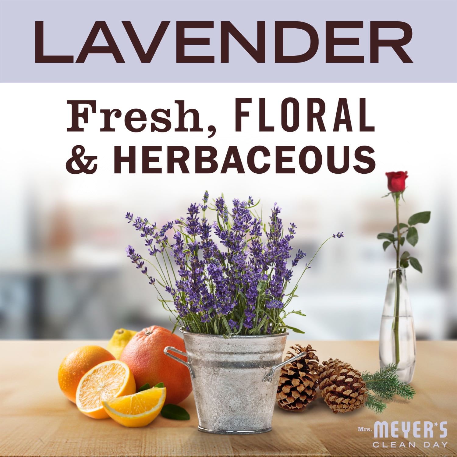 Mrs. Meyer's Clean Day Liquid Hand Soap Refill, Lavender Scent, Moisturizing Formula (4 Pack, 33 fl oz) y8a41