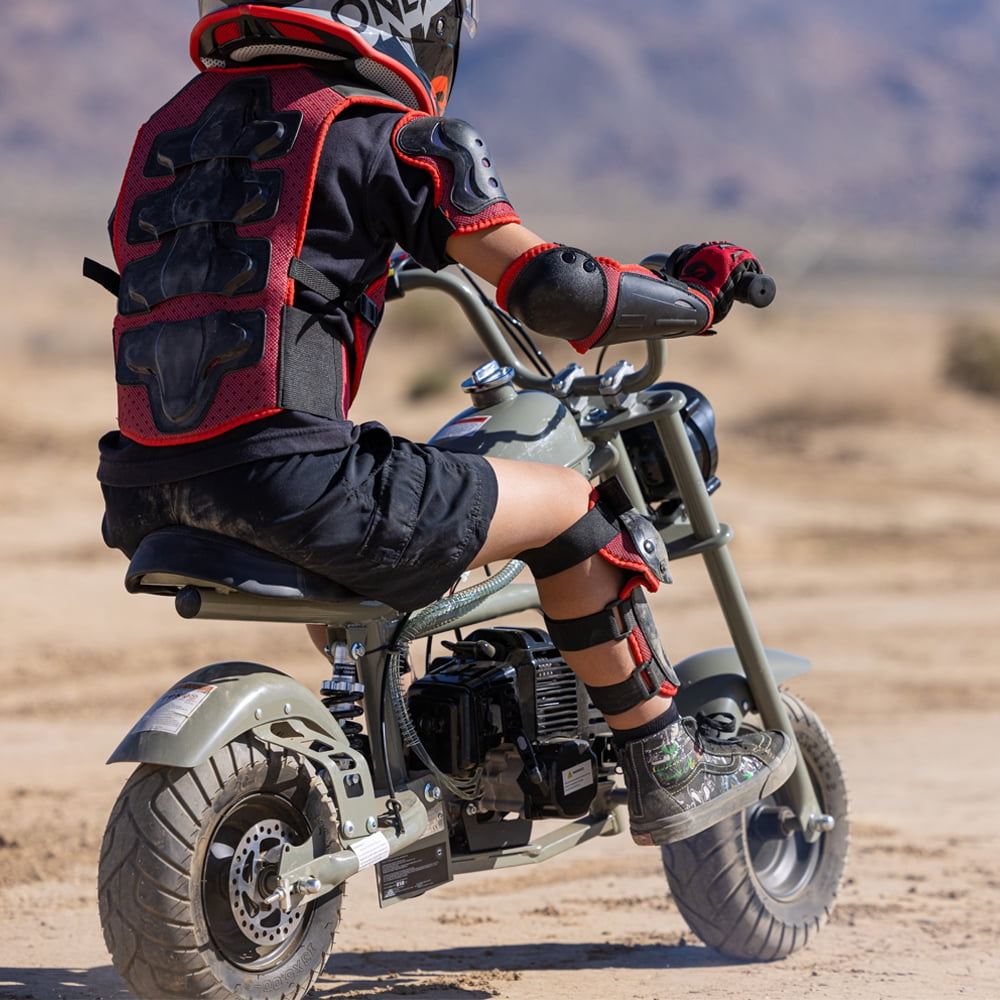 HOVER HEART DB003 49.4 cc 2-Stroke Gas Powered Mini Chopper Motorcycle (Black Gray Sand, 50.71 lb) kj0ms