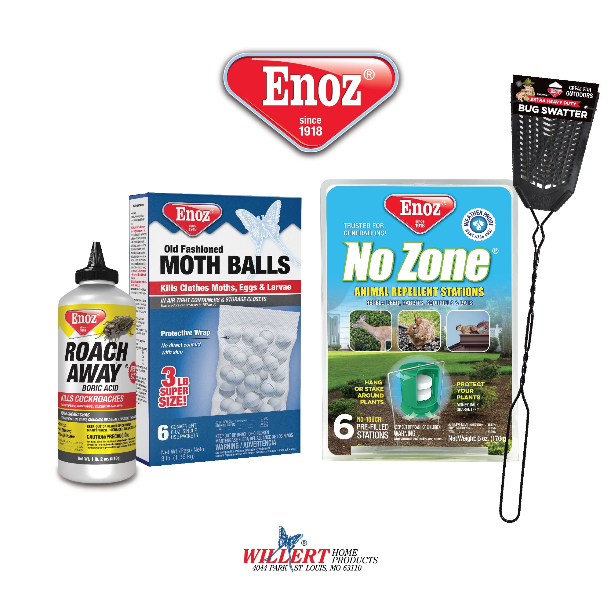 Enoz Old Fashioned Moth Balls, Naphthalene Clothes Moth Killer (3 Packets, 24 oz) 4ohot
