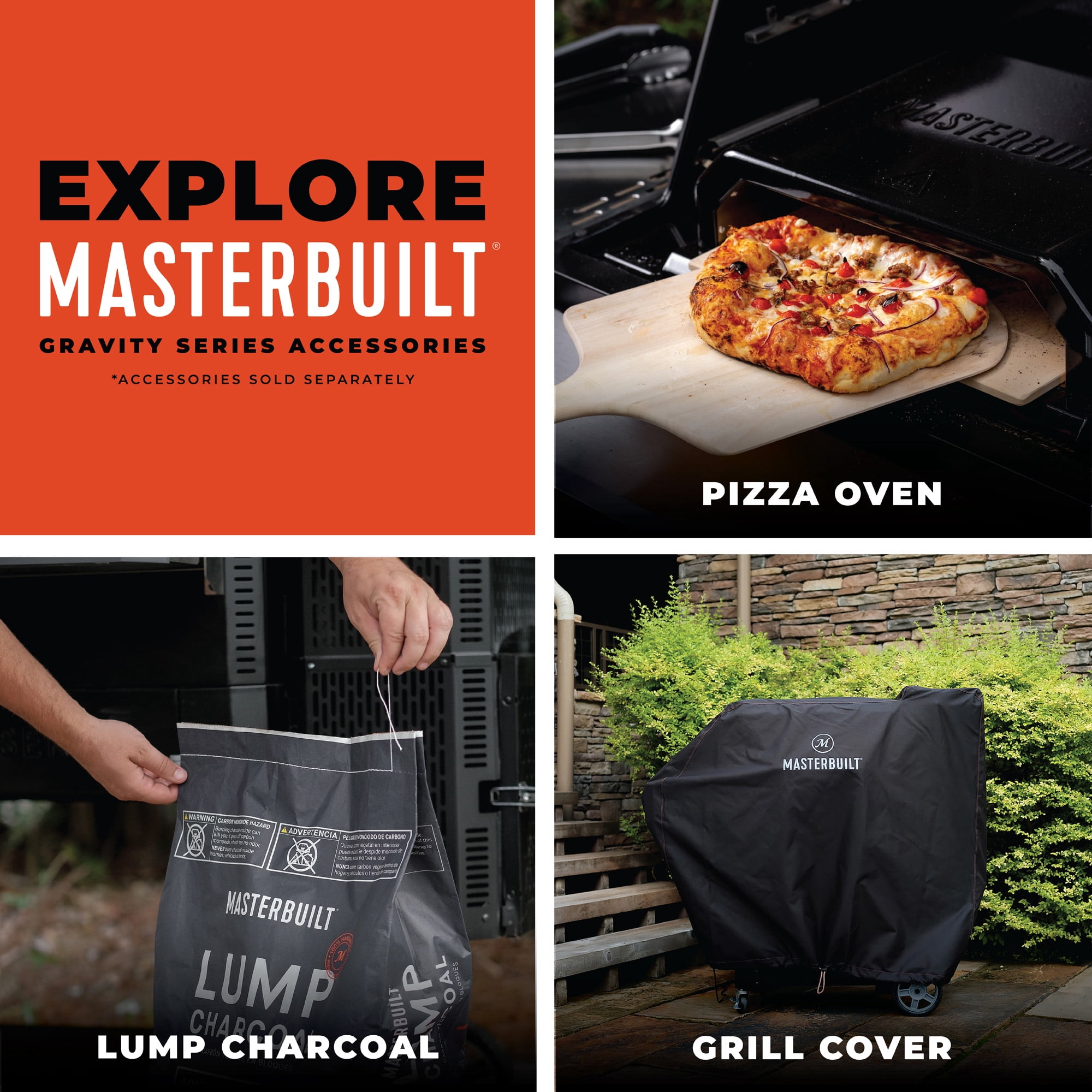 Masterbuilt Gravity Series 800 Digital Charcoal Smoker Grill with Griddle Insert (Black, 800 sq in) l4m75