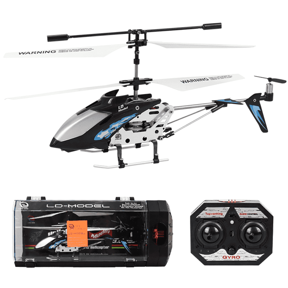 Tyethy Remote Control Helicopter RC Aircraft with LED Lights and Altitude Hold (Black, 8 in) 5yzpq