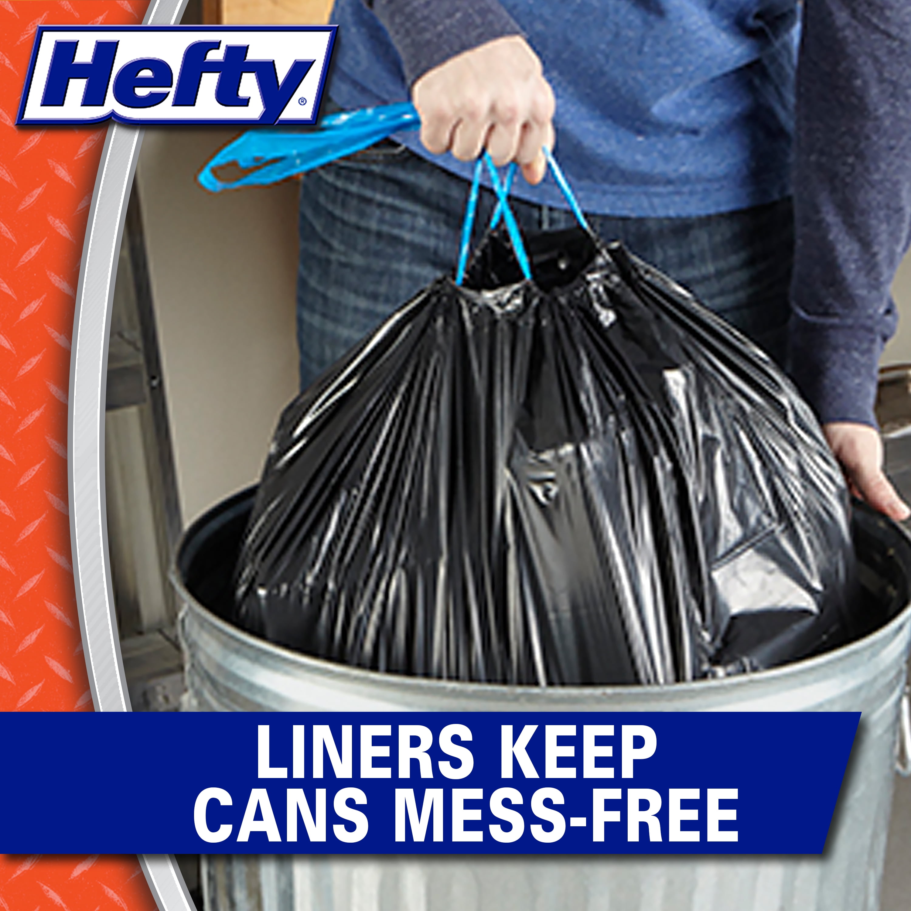Hefty Strong Lawn & Leaf Trash Bags (Black, 39 Gallon, 38 Count) 10i9y