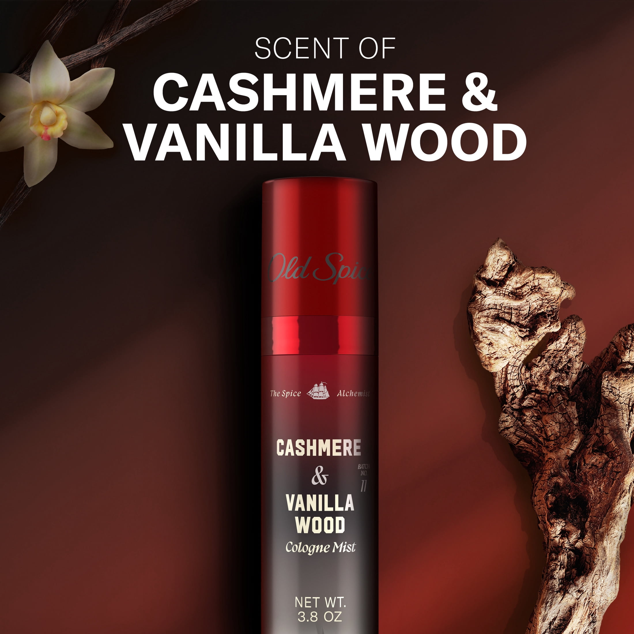 Old Spice Cologne Mist for Men, The Spice Alchemist Collection, Cashmere and Vanilla Wood (3.8 oz) kqtyn