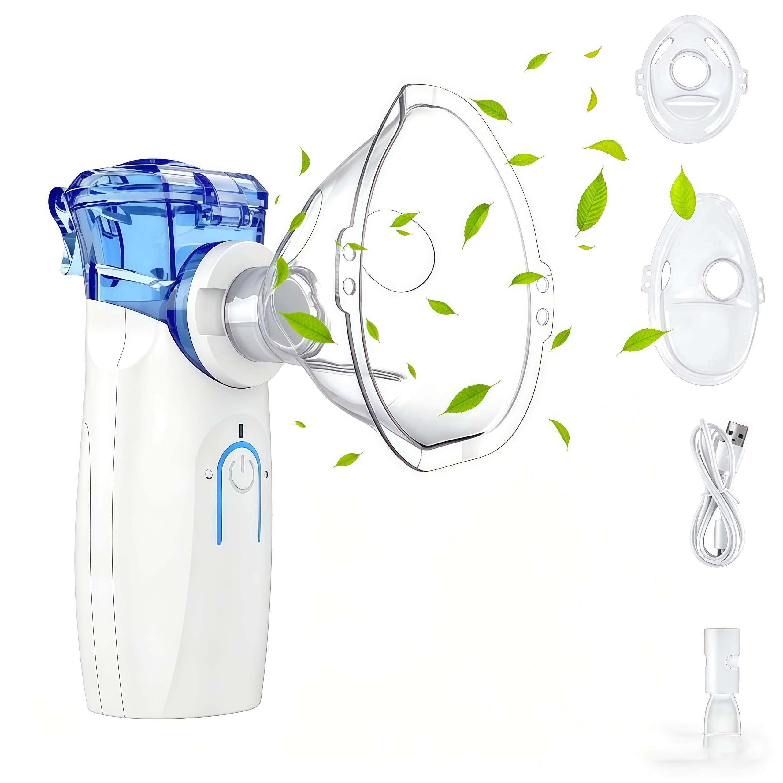 Ziqing Portable Humidifier, Ultra-Quiet Personal Mist Maker for Travel and Office (White, 4.3 in x 2.1 in) zswb8