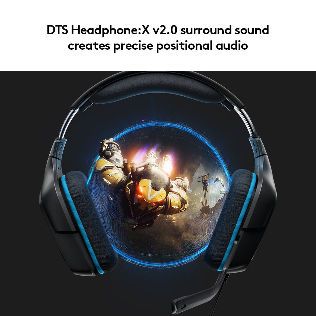 Logitech G G432 Wired Gaming Headset with 7.1 Surround Sound and Flip-to-Mute Microphone (Black, 1 Unit) yfrio