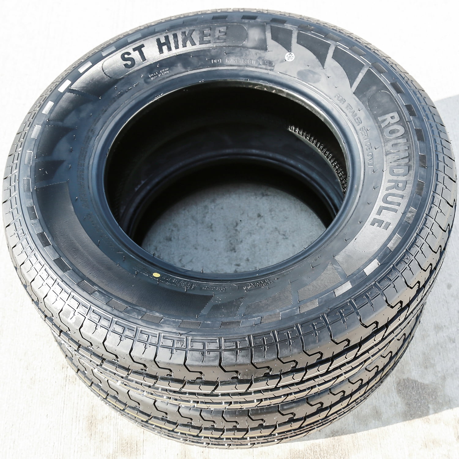 Roundrule ST Hikee Trailer Tires All Season Highway Performance (ST205/75R15, 8 Ply, Set of 4) 5hz18