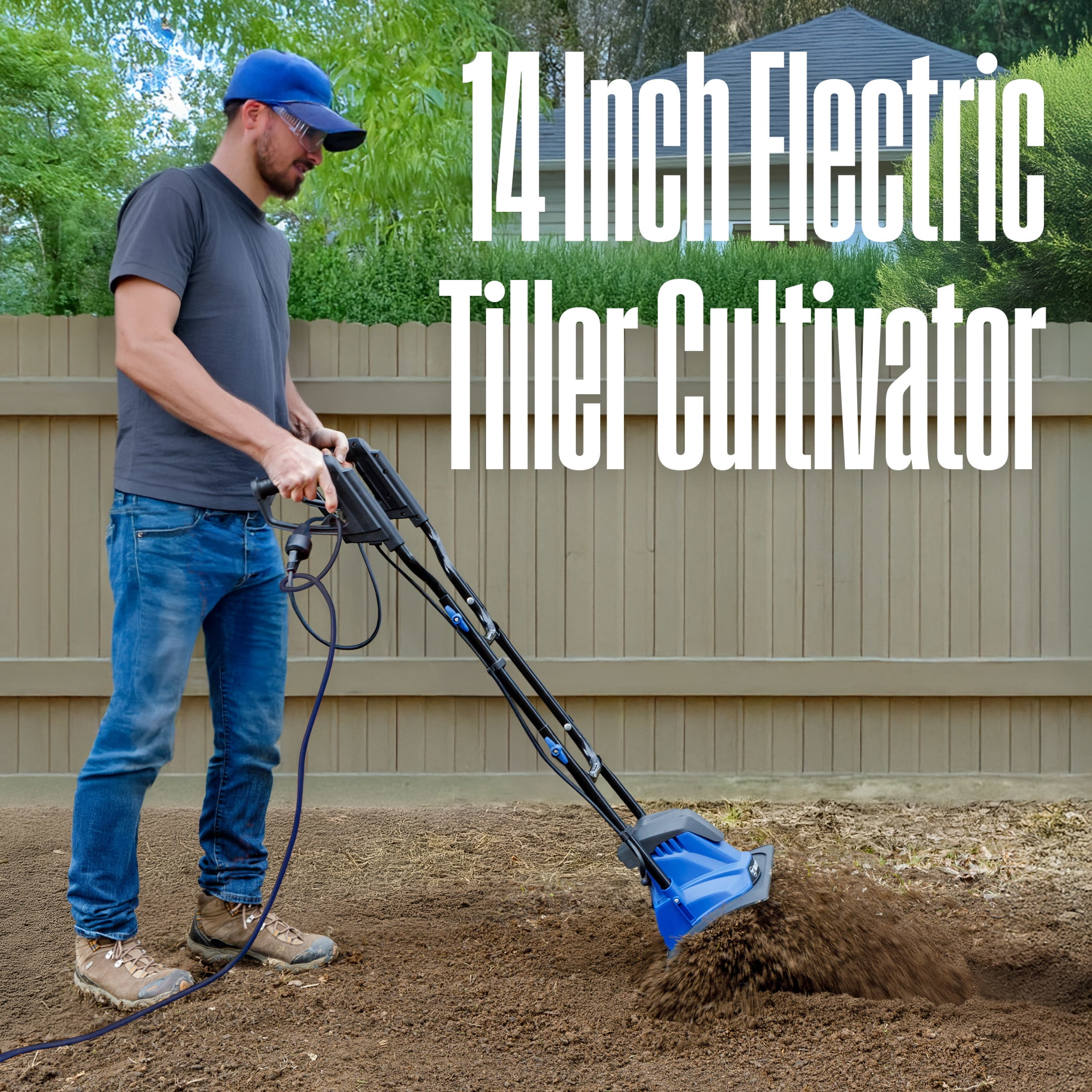 Westinghouse 10 Amp Corded Electric Tiller Cultivator (14 in, 4 Steel Blades) s28a0