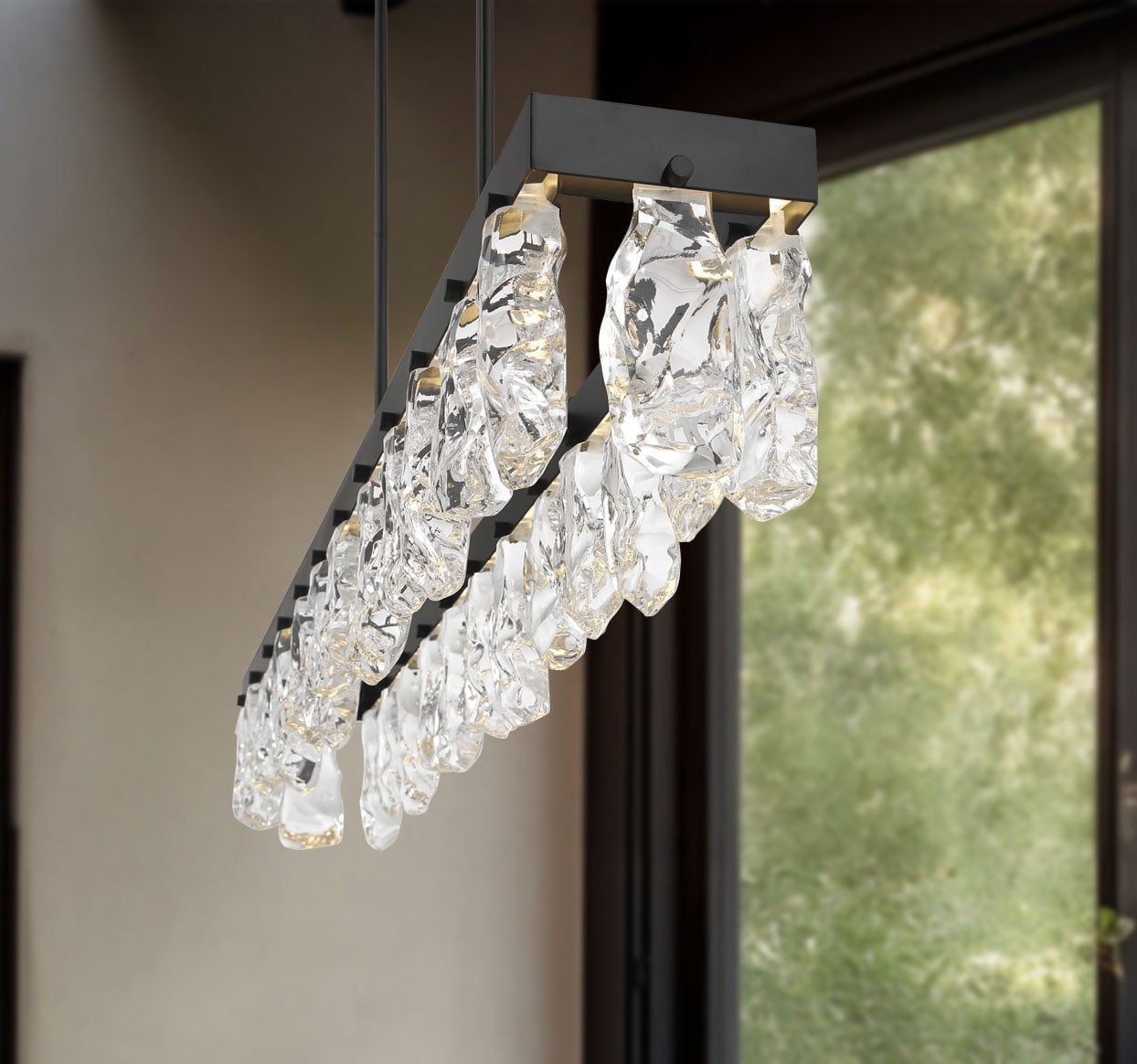 George Kovacs Artic Glacier LED Island Pendant Light (Coal, 47.75 in) kohjy - Image 3