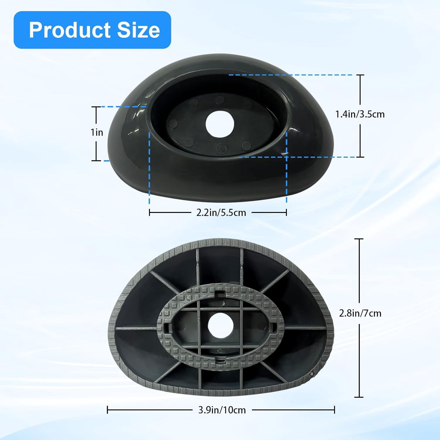 DADAMAII Pool Leg Cap Replacement for Bestway Steel Pro MAX & Power Steel Frame Pools (Black, 2 Pack) 88jrr