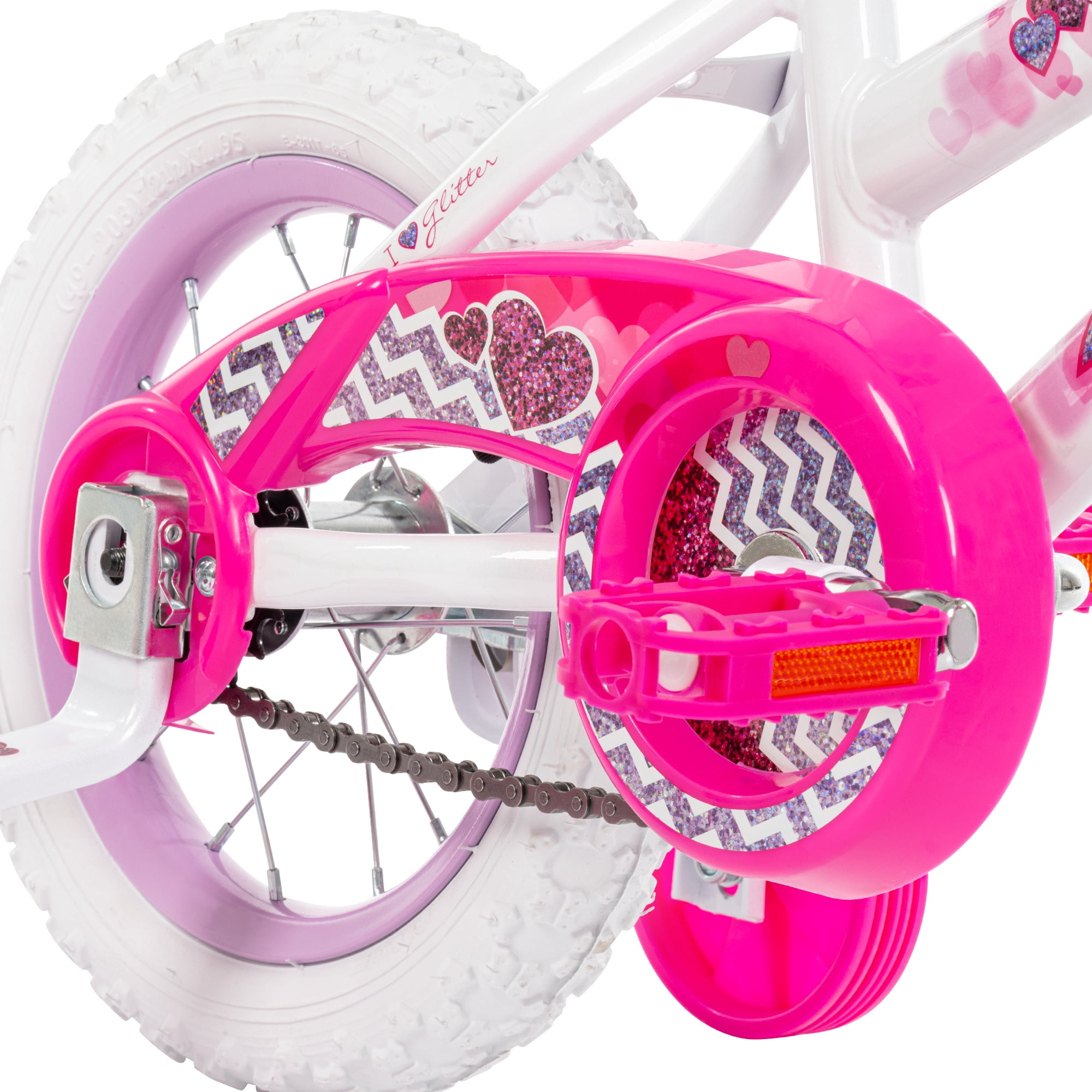 Huffy Sea Star Kids' Bike, Durable Training Wheels, Easy Assembly (Pink, 12 in) wsp7b