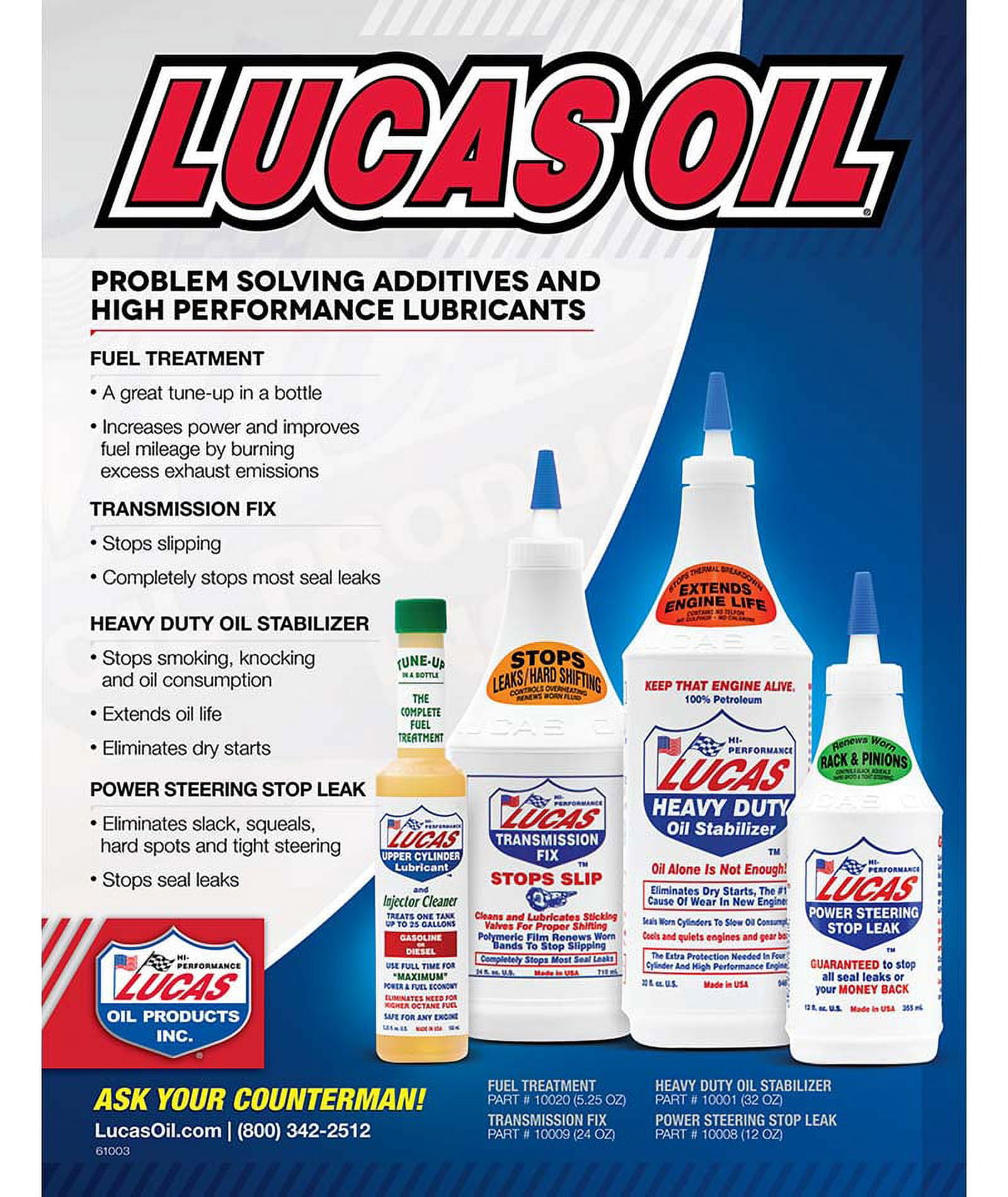 Lucas Oil Transmission Fix Automotive Performance Additive (24 oz) o1zpg
