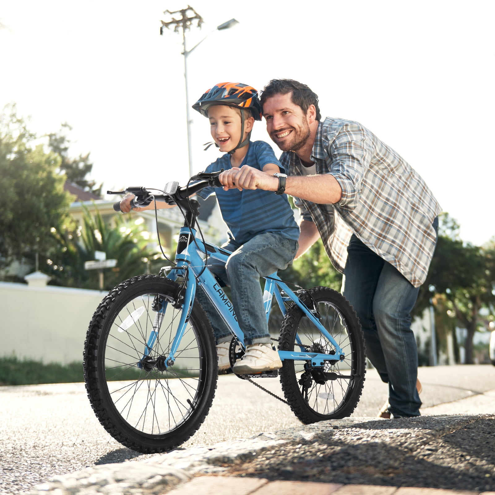 UBesGoo 20in 7-Speed Mountain Bike with V-Brake (Blue, 20 in) lc12m