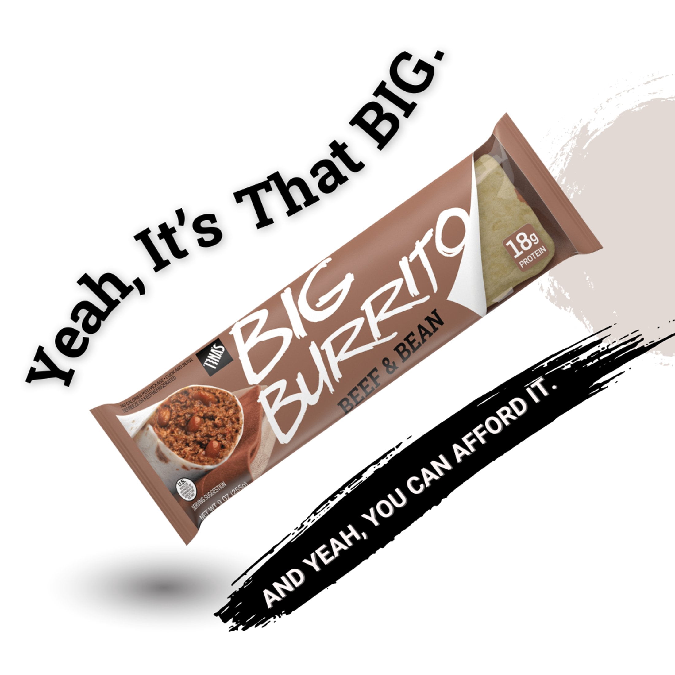Tina's Big Burrito Beef & Bean, Hearty Frozen Meal (9 oz) w81vs