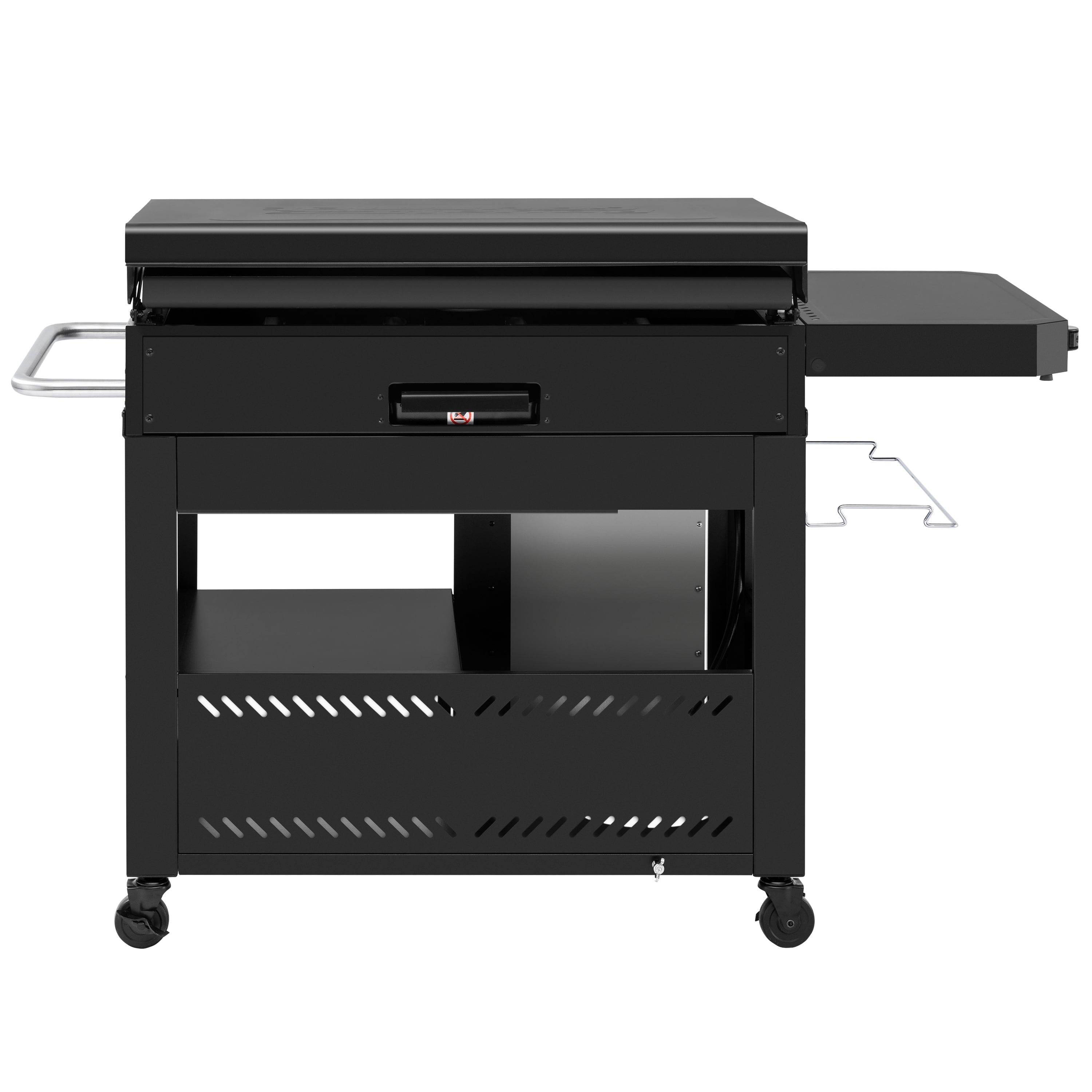 Royal Gourmet GB4008T 4-Burner Gas Griddle with Hood and Cabinet (Black, 34-inch) 2vwar