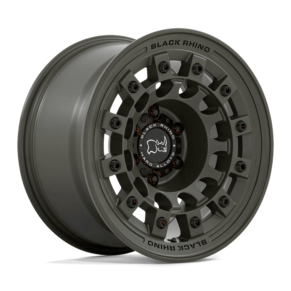 Black Rhino BR004 Cast Aluminum Off-Road Wheel (Olive Drab Green, 17x8 in) f95pu