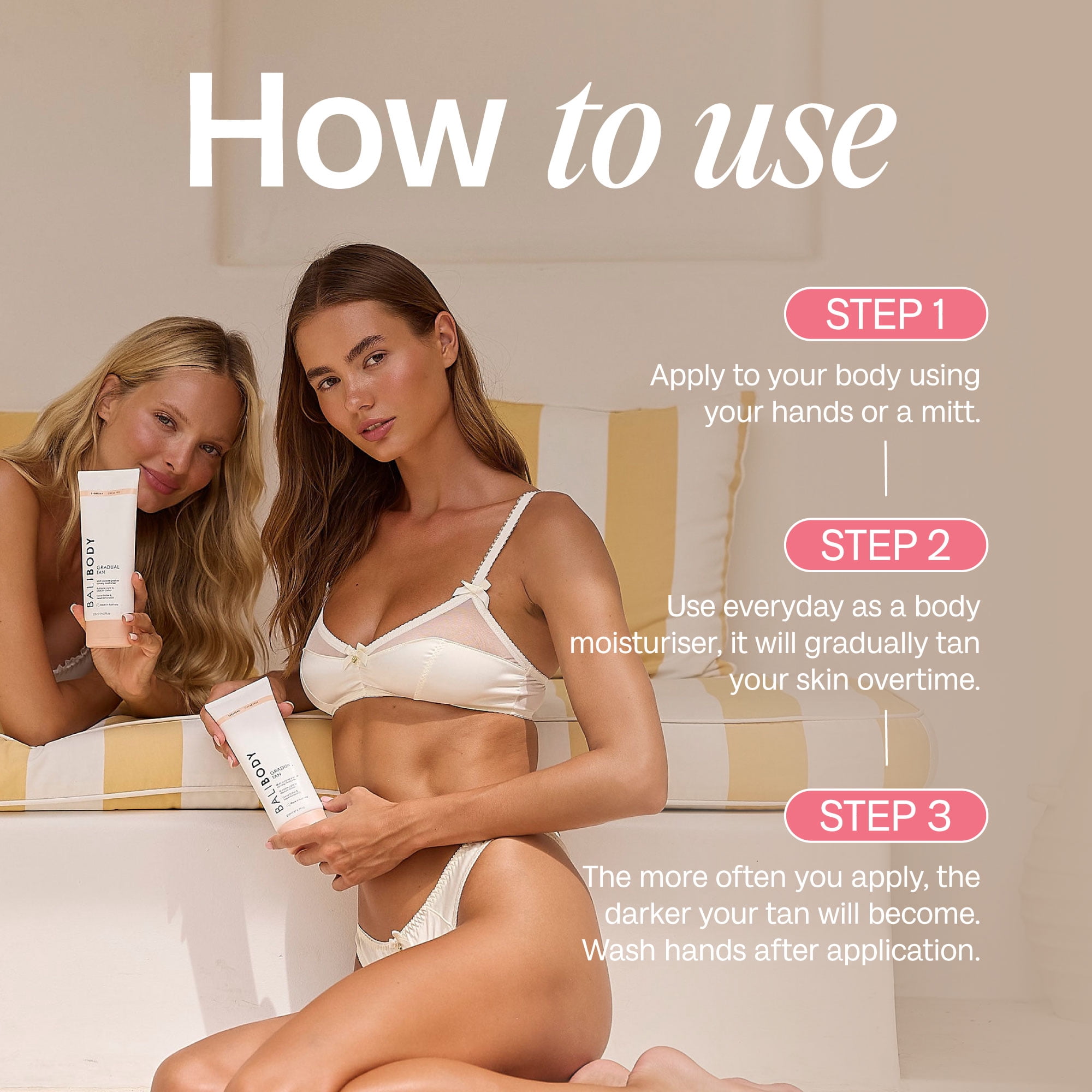 Bali Body Daily Gradual Self Tanning Lotion, Hydrating Body Moisturizer with Coconut Oil (5.07 fl oz) j6swa