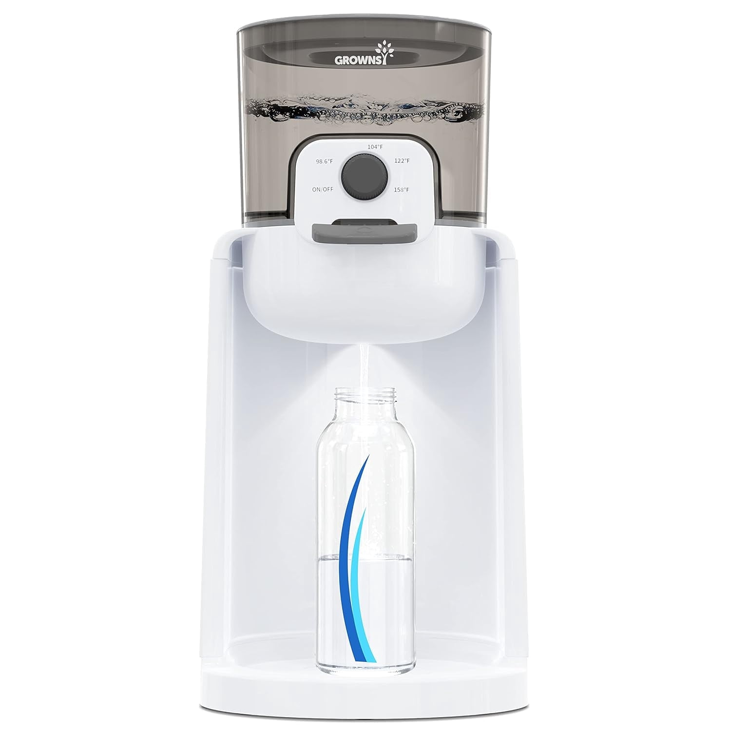 GROWNSY Instant Baby Formula Water Warmer and Dispenser (4 Temperature Settings, Night Light) fap4z