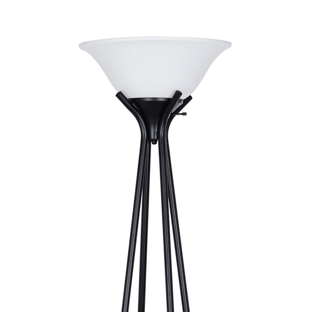 Mainstays Etagere Floor Lamp with Shelves, Charcoal Metal Finish (69 in H x 13 in W) yv1q5