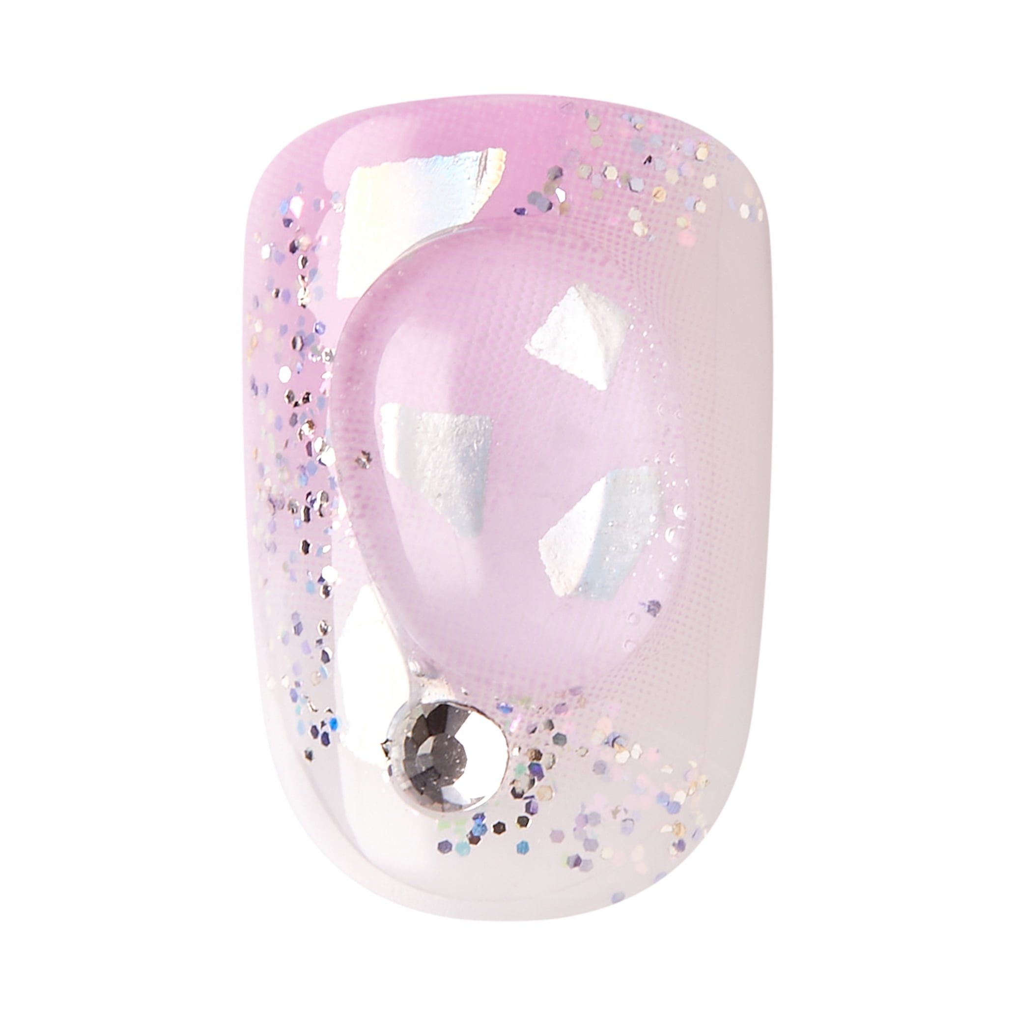 KISS imPRESS Premium Press-on Nails, Short Square Shape, Glossy Blue (30 Pieces) 0bb2b