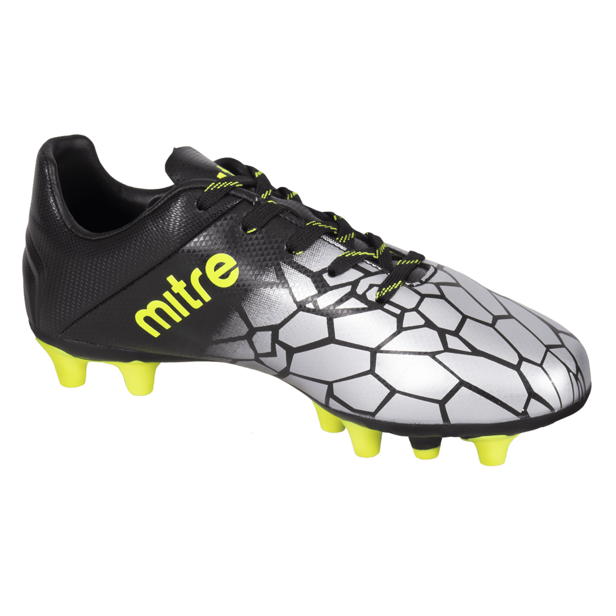 Mitre Youth Soccer Cleats Lightweight Water Resistant Performance Footwear (Green, 4 US) 1p8am
