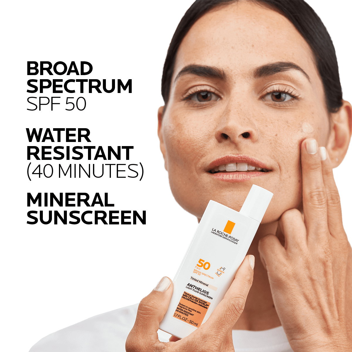 La Roche-Posay Anthelios Tinted Mineral Sunscreen SPF 50 for Sensitive Skin (Tinted, 1.7 fl oz) od2j1