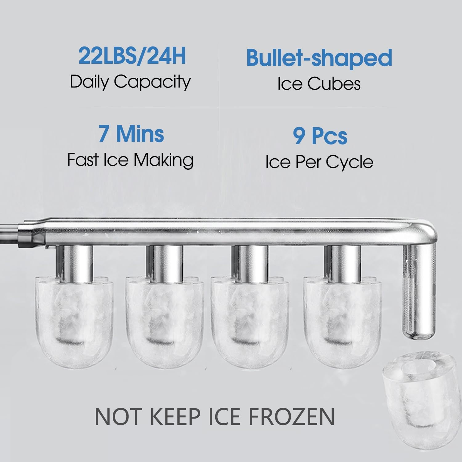IKT Bottom Loading Water Dispenser with Built-in Ice Maker (White, 22 lb Daily Ice Capacity) jsg0k