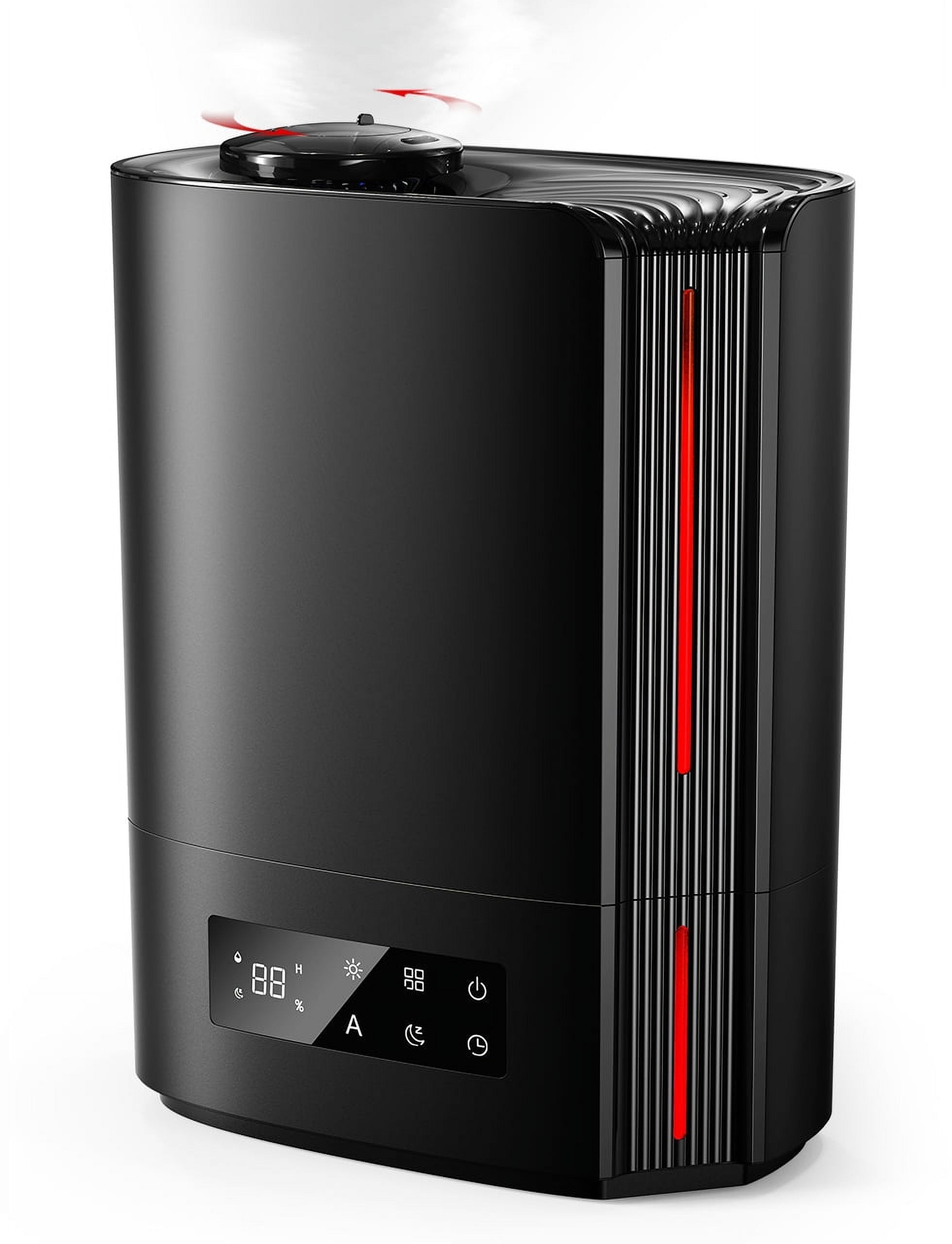 ALROCKET Cool Mist Humidifier for Large Rooms, Smart Humidity Control with Essential Oil Diffuser (Black, 6L) lrqgf
