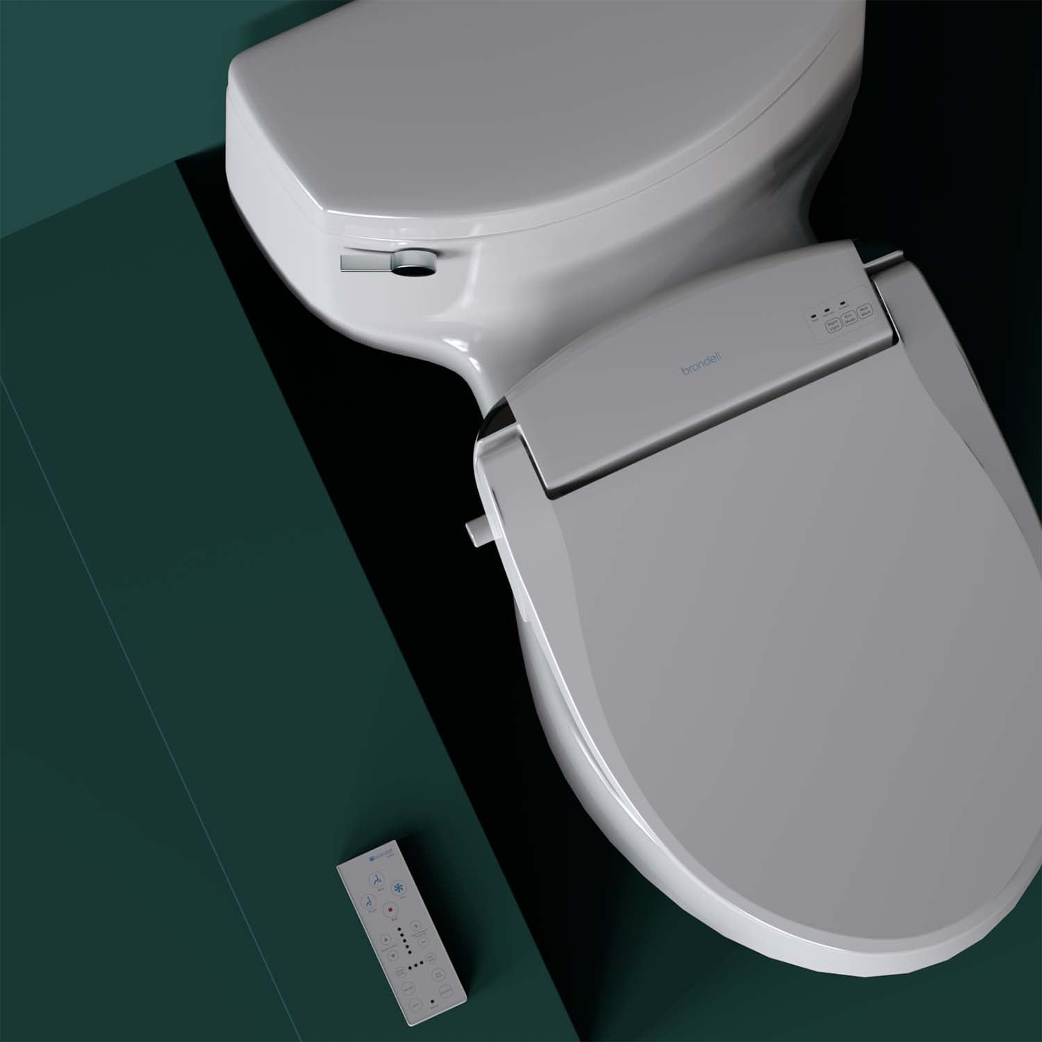 Brondell Swash SE600 Bidet Toilet Seat for Round Toilets, Heated Seat with Warm Air Dryer and Nightlight (White) 3ayz2
