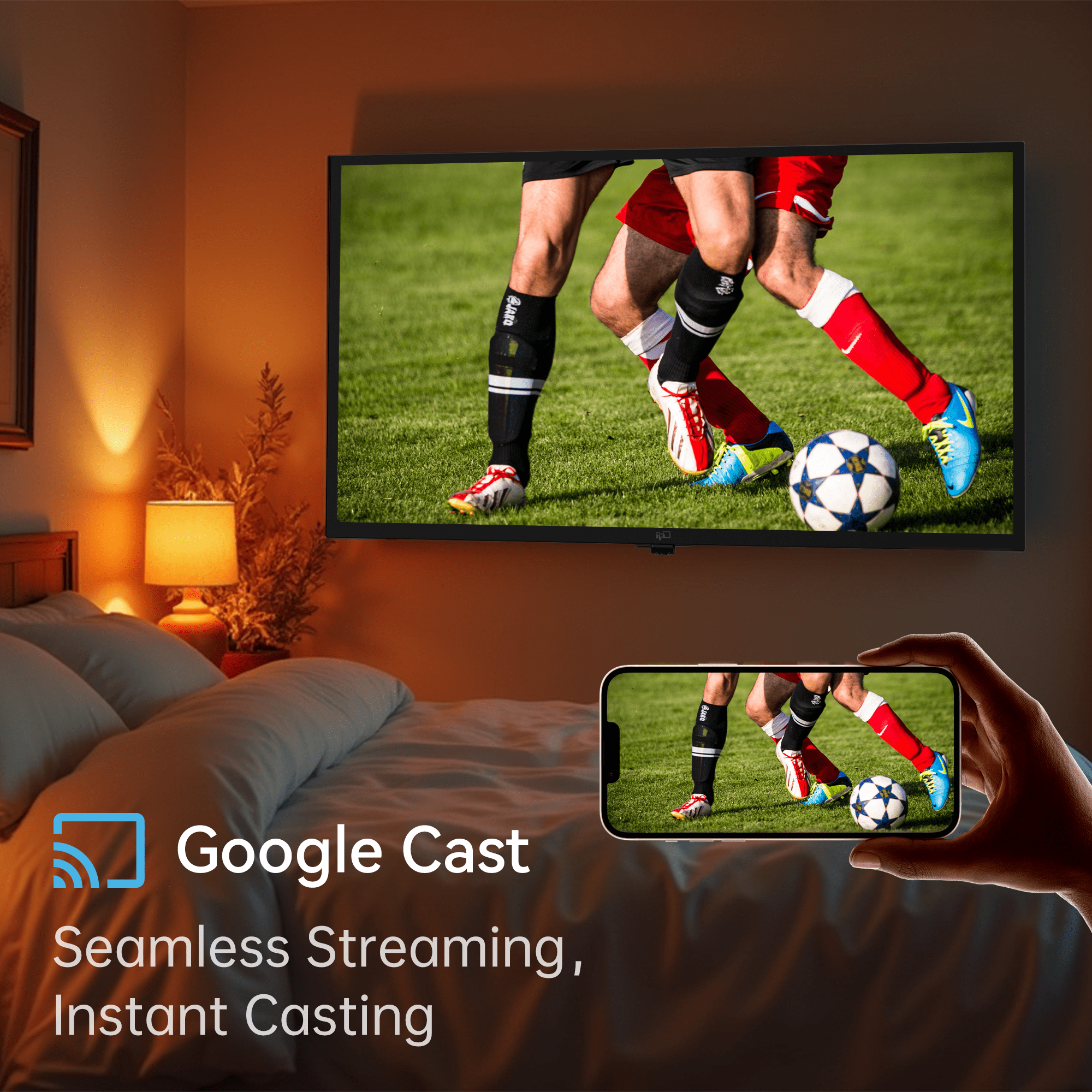 FPD 43-inch Smart TV, 1080P FHD Android TV with Built-in Chromecast, Dolby Audio, HDR 10, Voice Control (43 in) d9qk2