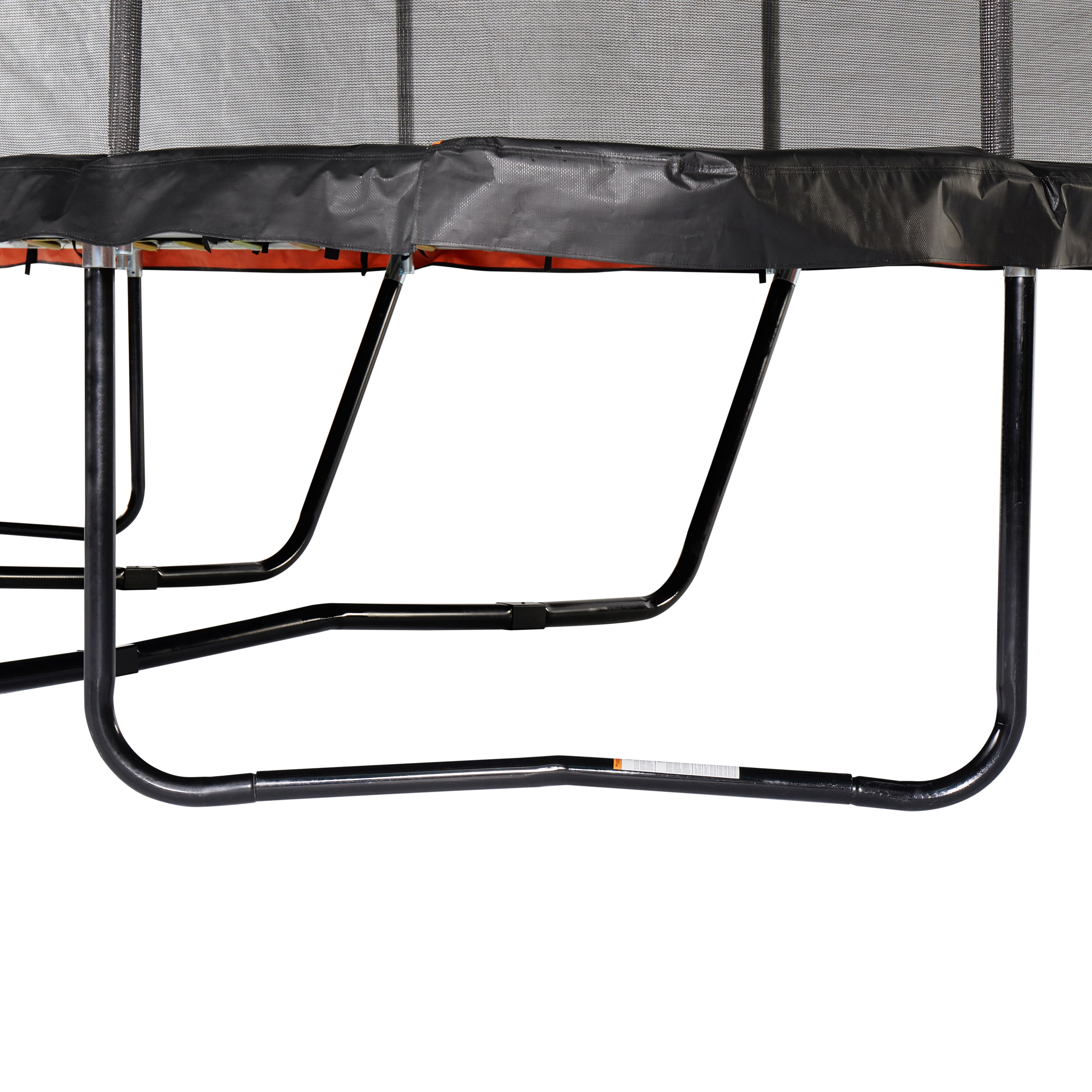 JumpKing 10 ft x 18 ft Rectangular Trampoline with 2 Basketball Hoops and Ladder (Black, 10 ft x 18 ft) cjfhf