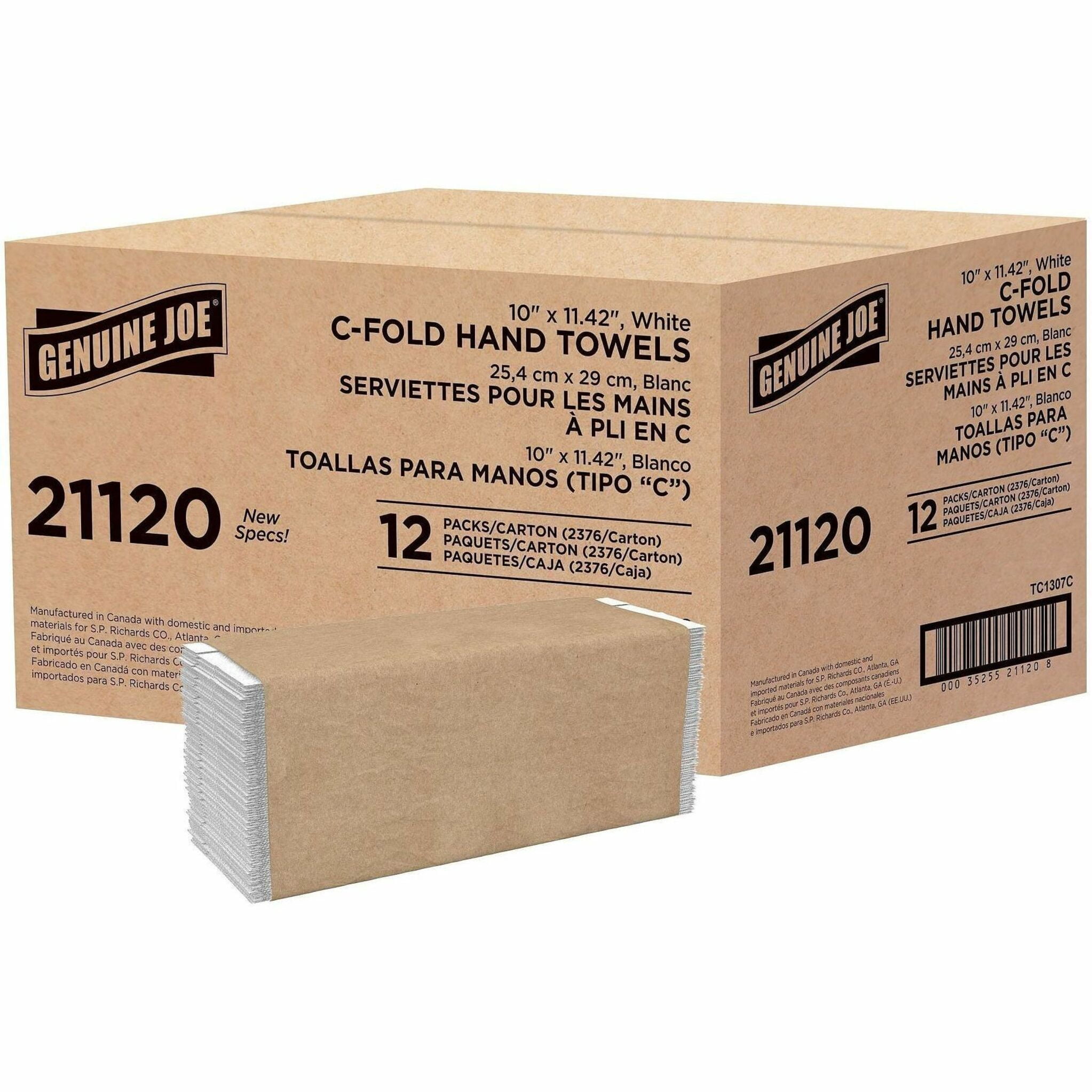 Genuine Joe C-Fold Paper Towels (White, 2400 Count) cx8fq