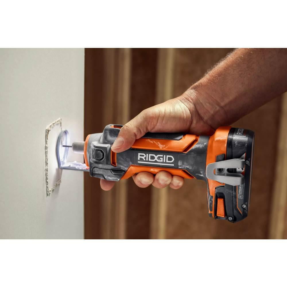 RIDGID 18-Volt Drywall Cut-Out Rotary Tool (Orange, 18V) vc7dl