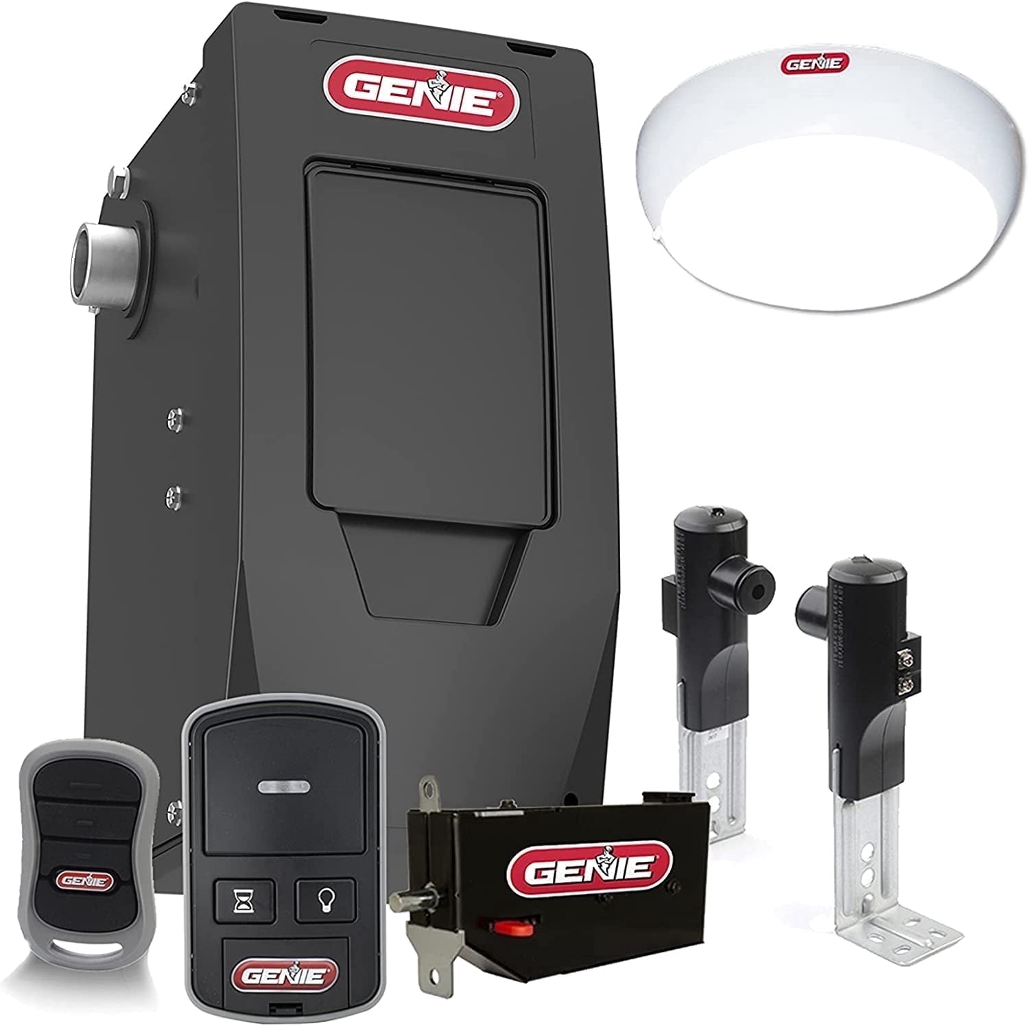 Genie 6072H-O Wall Mount Garage Door Opener, Space-Saving Design with Bluetooth LED (Black, 850 lb Capacity) sv1c9