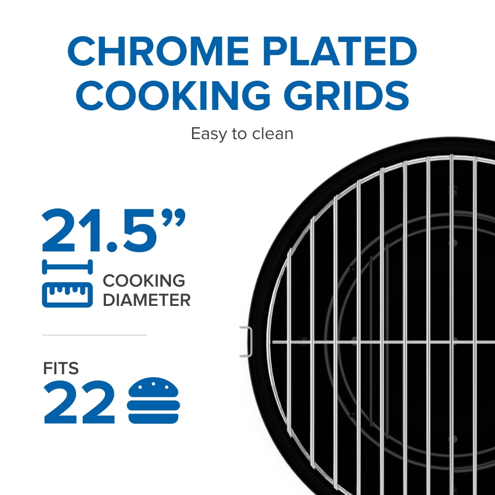 Napoleon 22 in. Kettle Charcoal Grill with Vortex Heat Management (Black, 22 in.) x241b