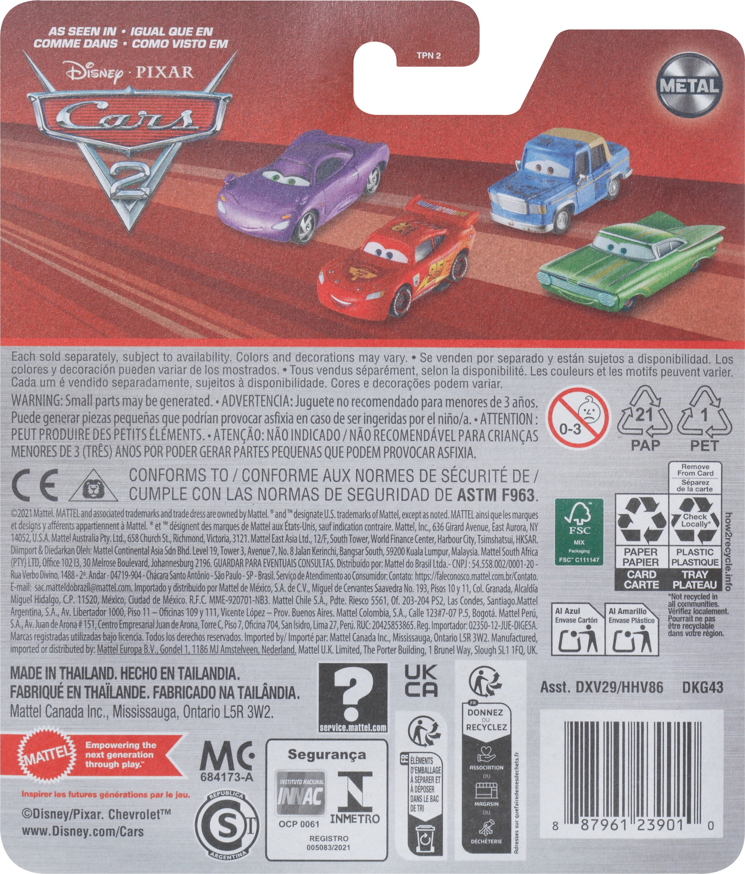 Disney Pixar Cars Die-Cast Character Vehicle (1:55 Scale) c9pph