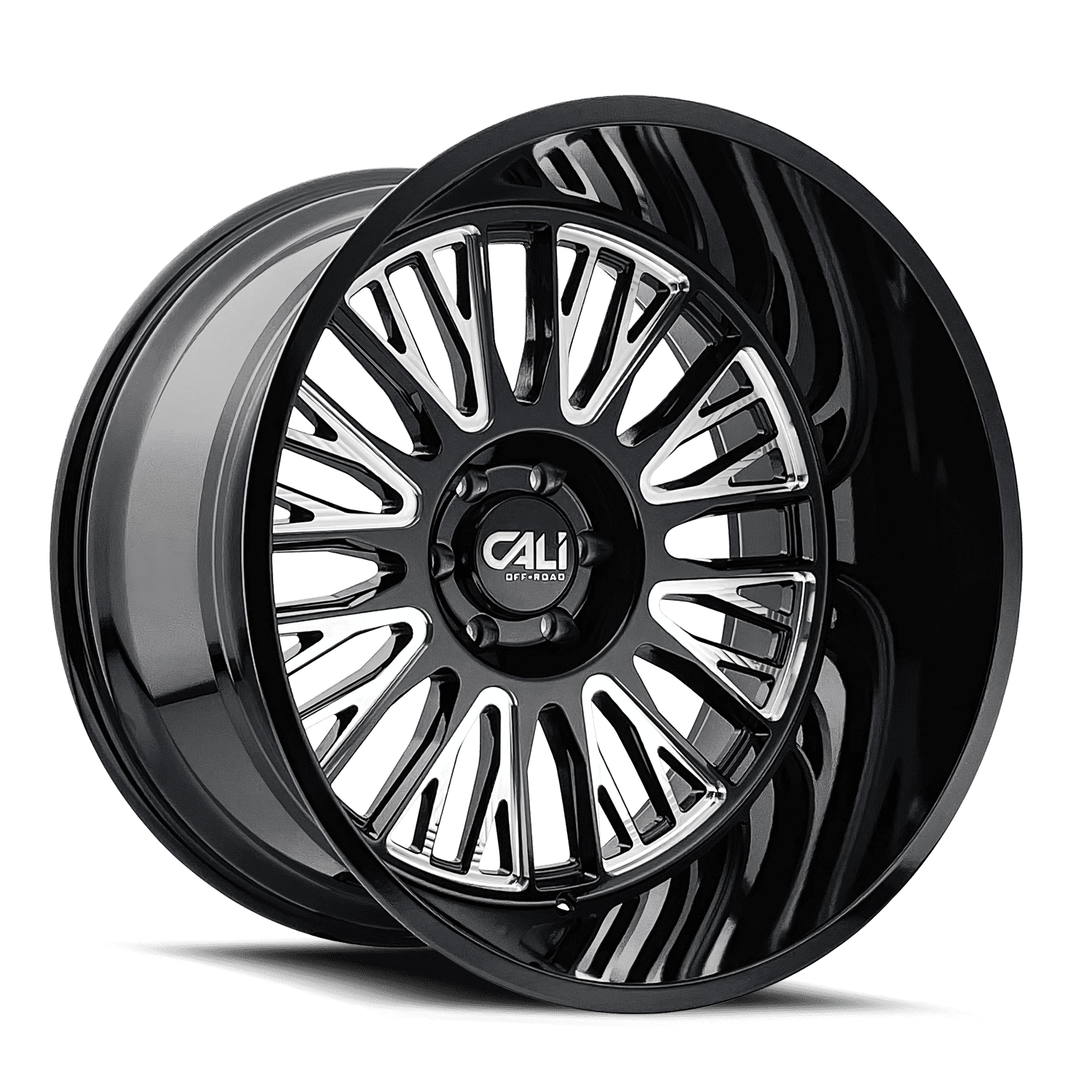 Cali Off-Road 9116 Vertex Wheel (Black and Milled, 24x14 in) 95dtx