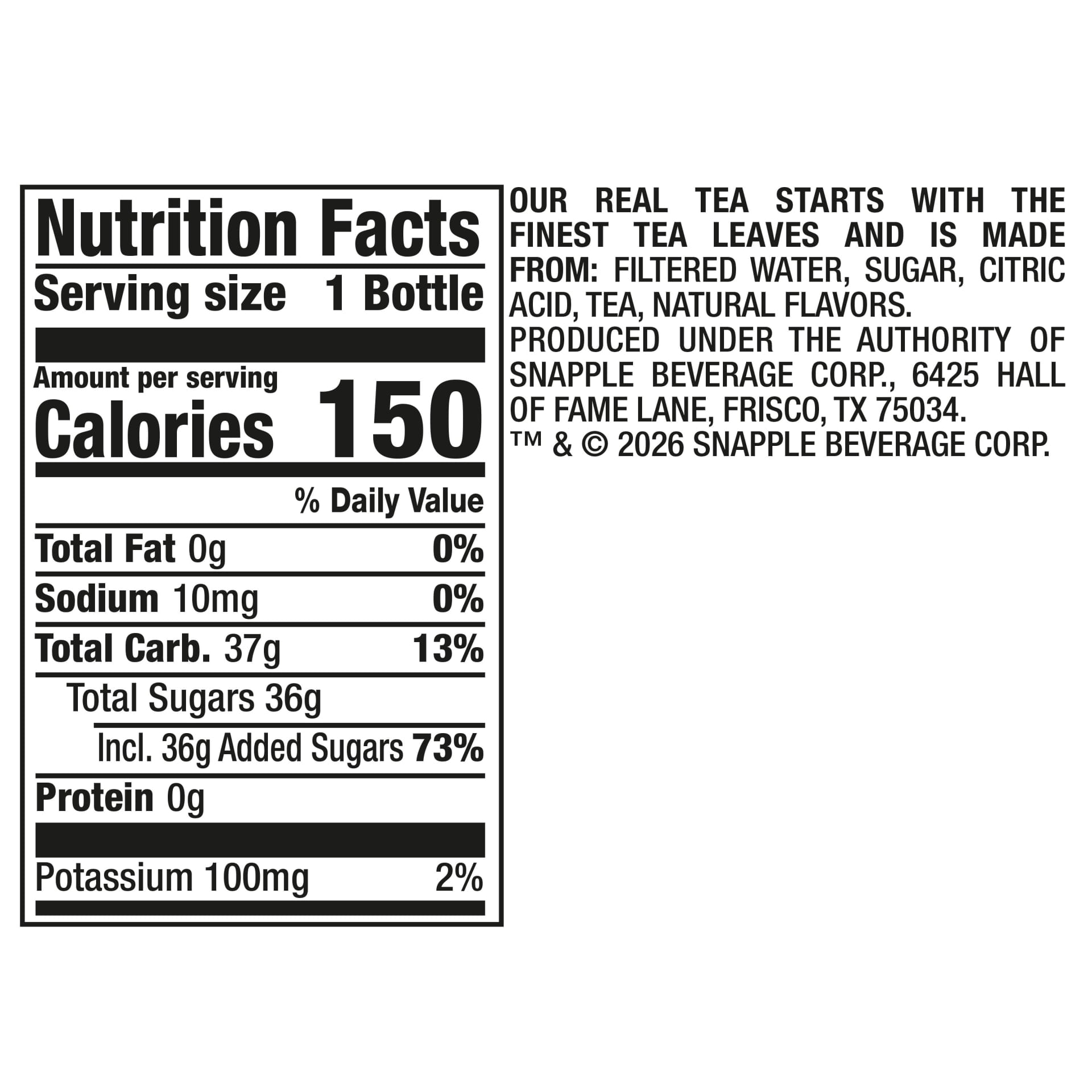 Snapple Lemon Tea, All Natural Refreshing Iced Tea Beverage (16 fl oz) htnp9