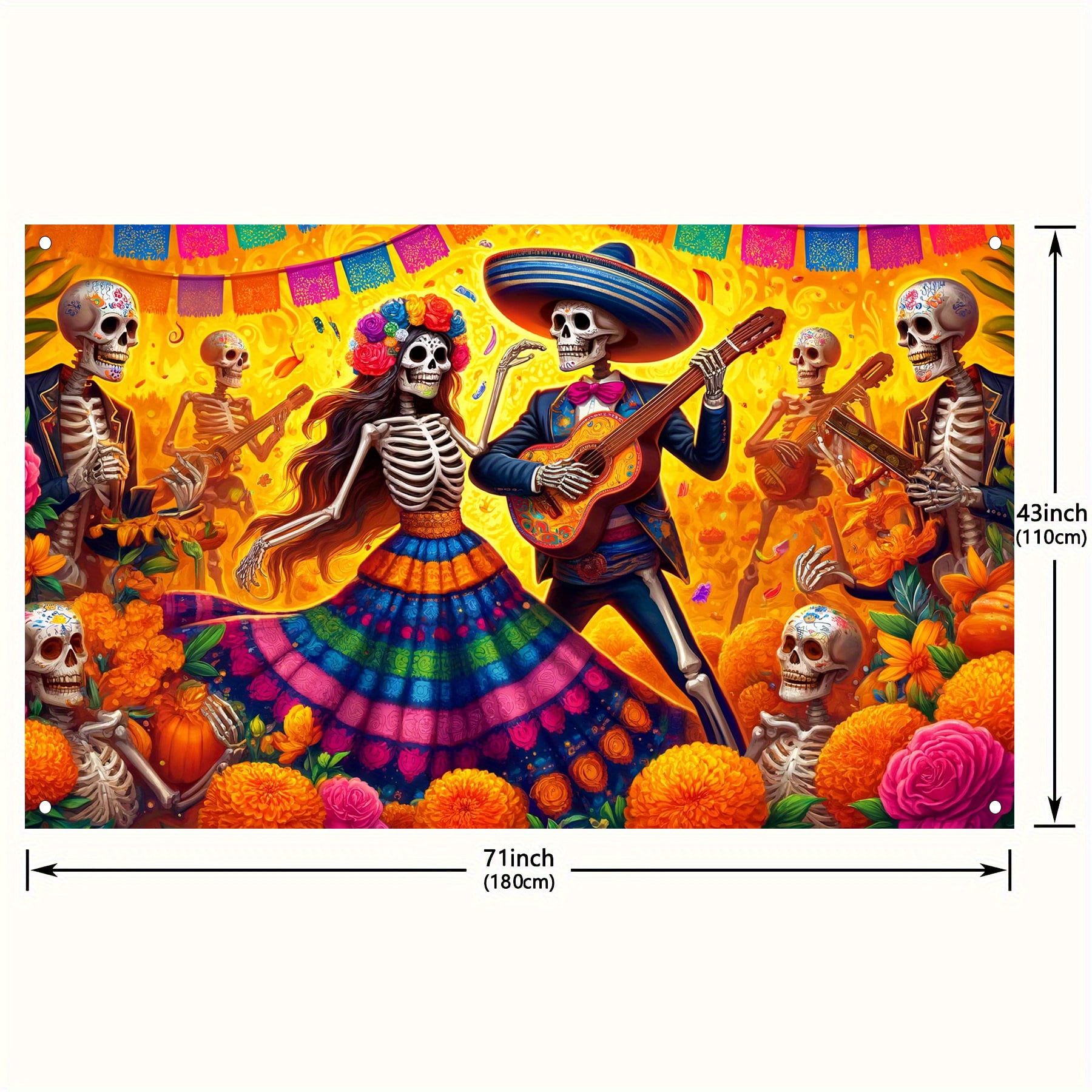 Generic Halloween Witch Magic Party Banner Decorative Wall Flag (Black, 70.87 in x 43.31 in) kkbq6