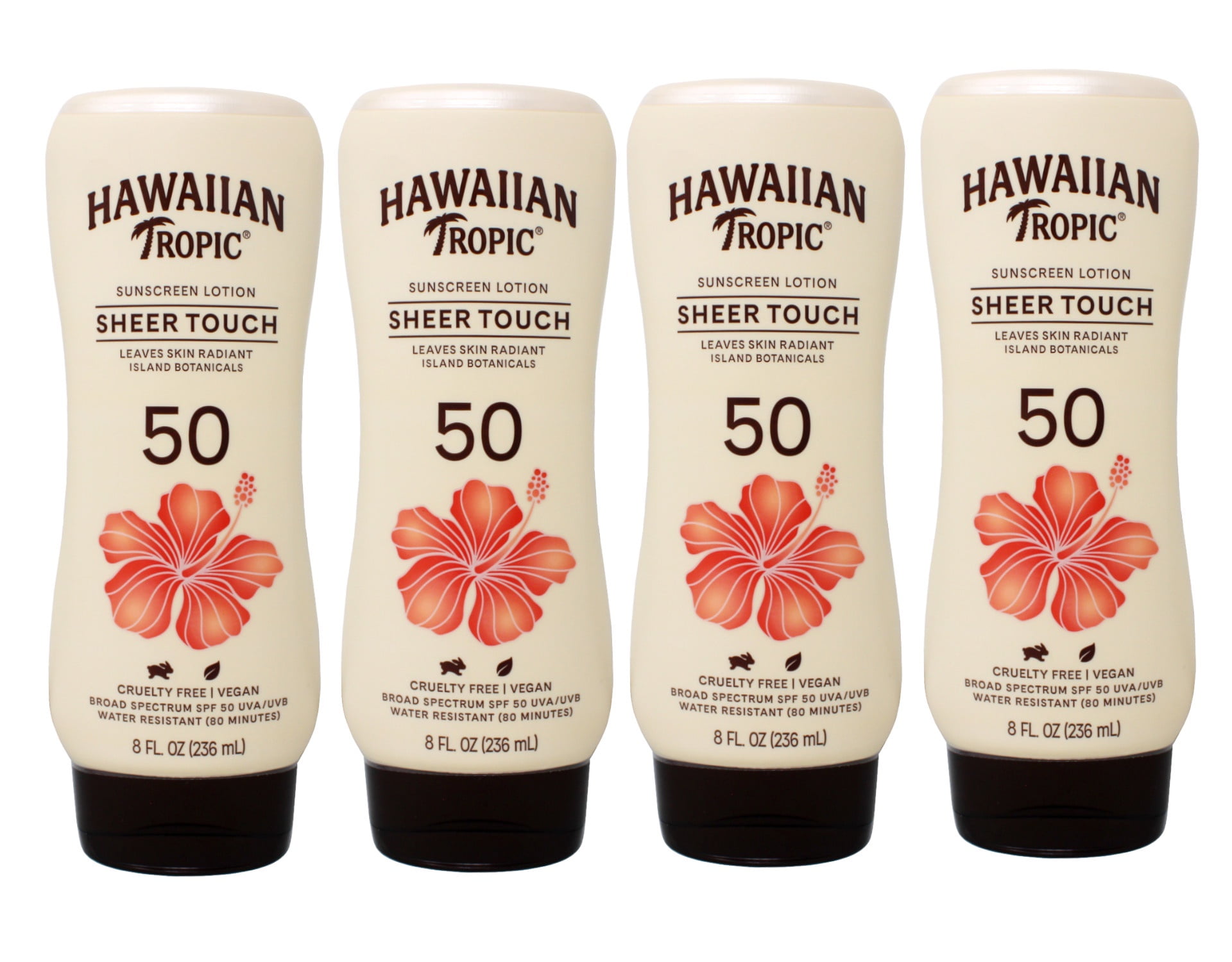 Hawaiian Tropic Sheer Touch Sunscreen SPF 50 Broad Spectrum Lotion (8 oz, Pack of 4) c8af2