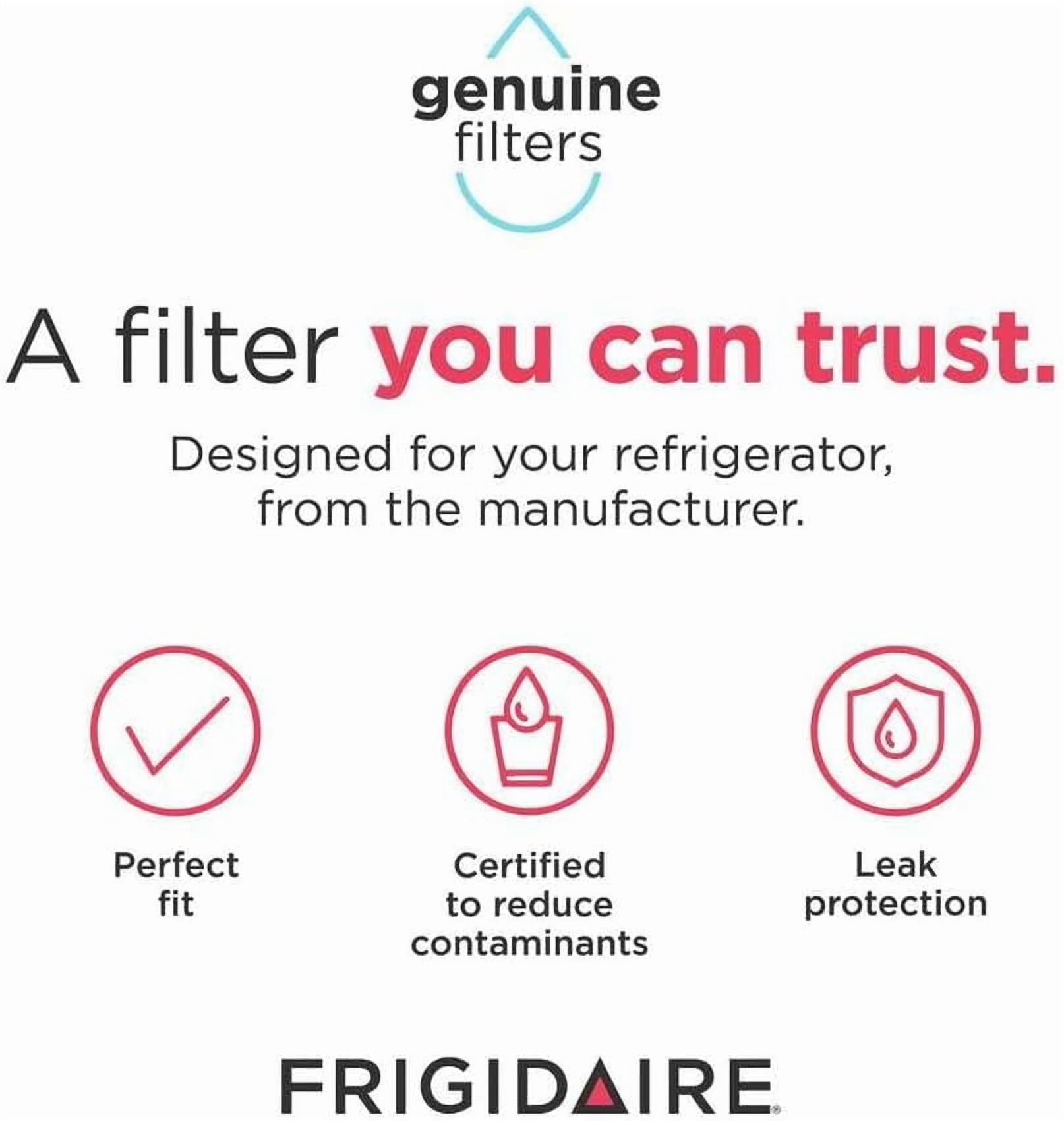 Frigidaire PurePour PWF-1 Refrigerator Water Filter Replacement (4-Pack, 9.5 in) ueclo