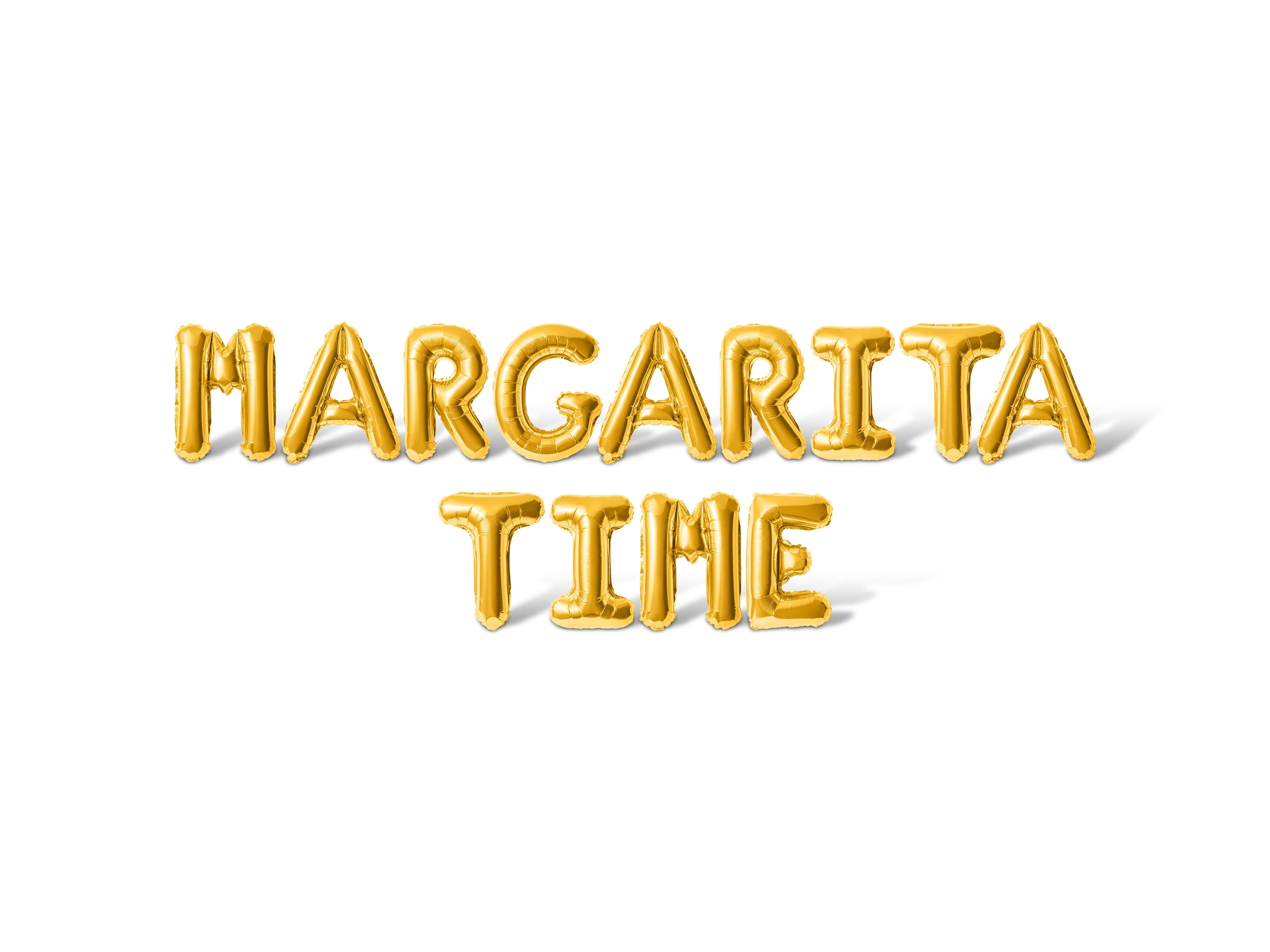 Floating Away Balloon Company MARGARITA TIME Letter Balloons Foil Mylar Party Banner (Gold, 16 in) f7j83