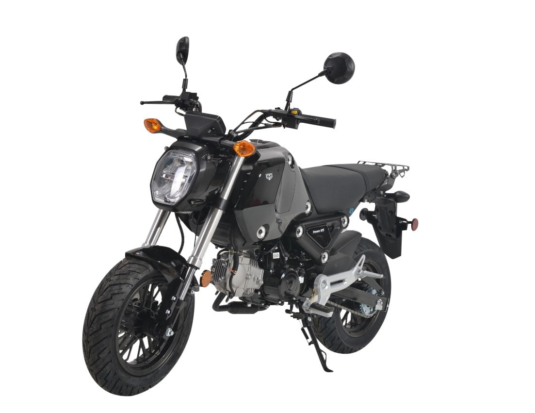 HHH 125cc Street Motorcycle Scooter with High-Visibility Headlights (Black, 30 in Seat Height) 1fivc