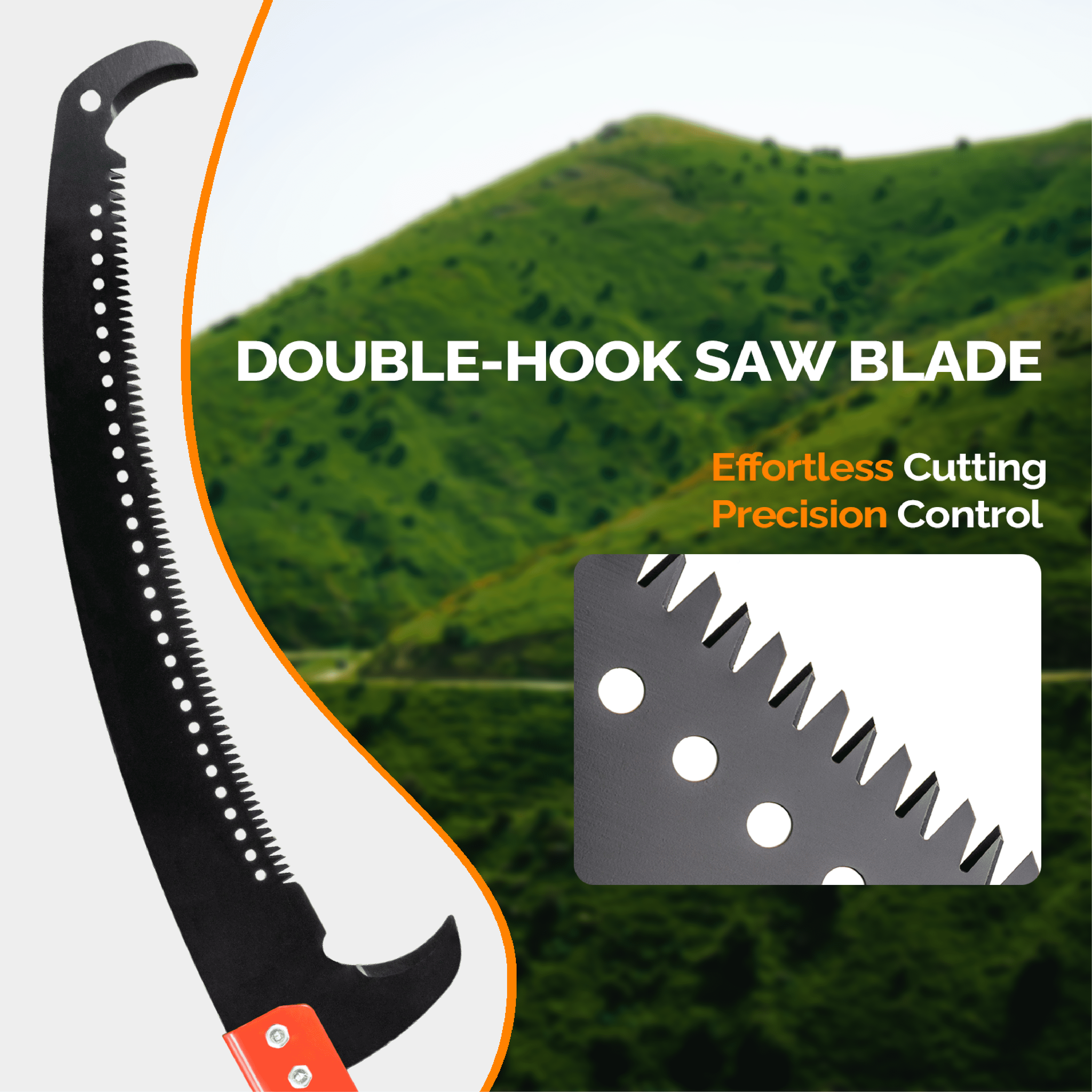 Ktaxon 12FT Telescoping Pole Saw, Manual Tree Trimmer with Carbon Steel Blade (Orange, 12 ft) 4r5o6