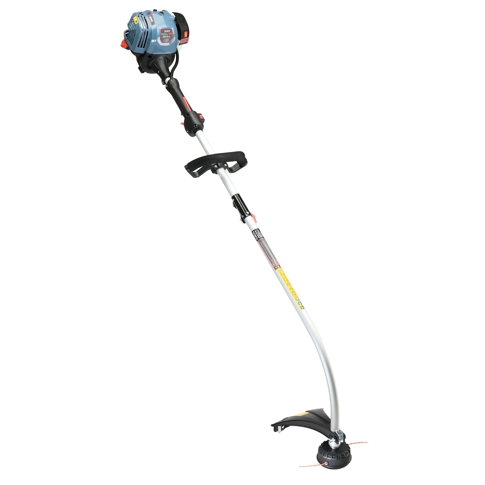 Senix 26.5cc 4-Cycle Gas String Trimmer, 17.7 in Cutting Width, Curved Shaft Weed Eater (11.3 lb) xmgv6