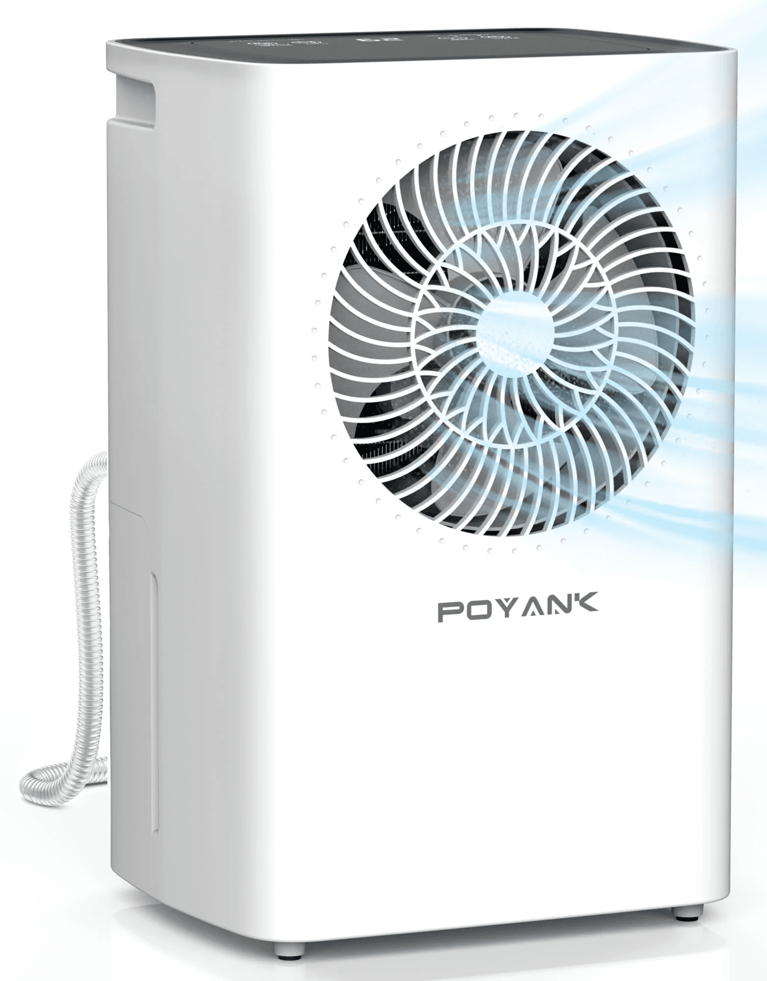 POYANK PD8-02AE 30 Pint Dehumidifier with Drain Hose for Home and Basement (30 Pint) 3oq79