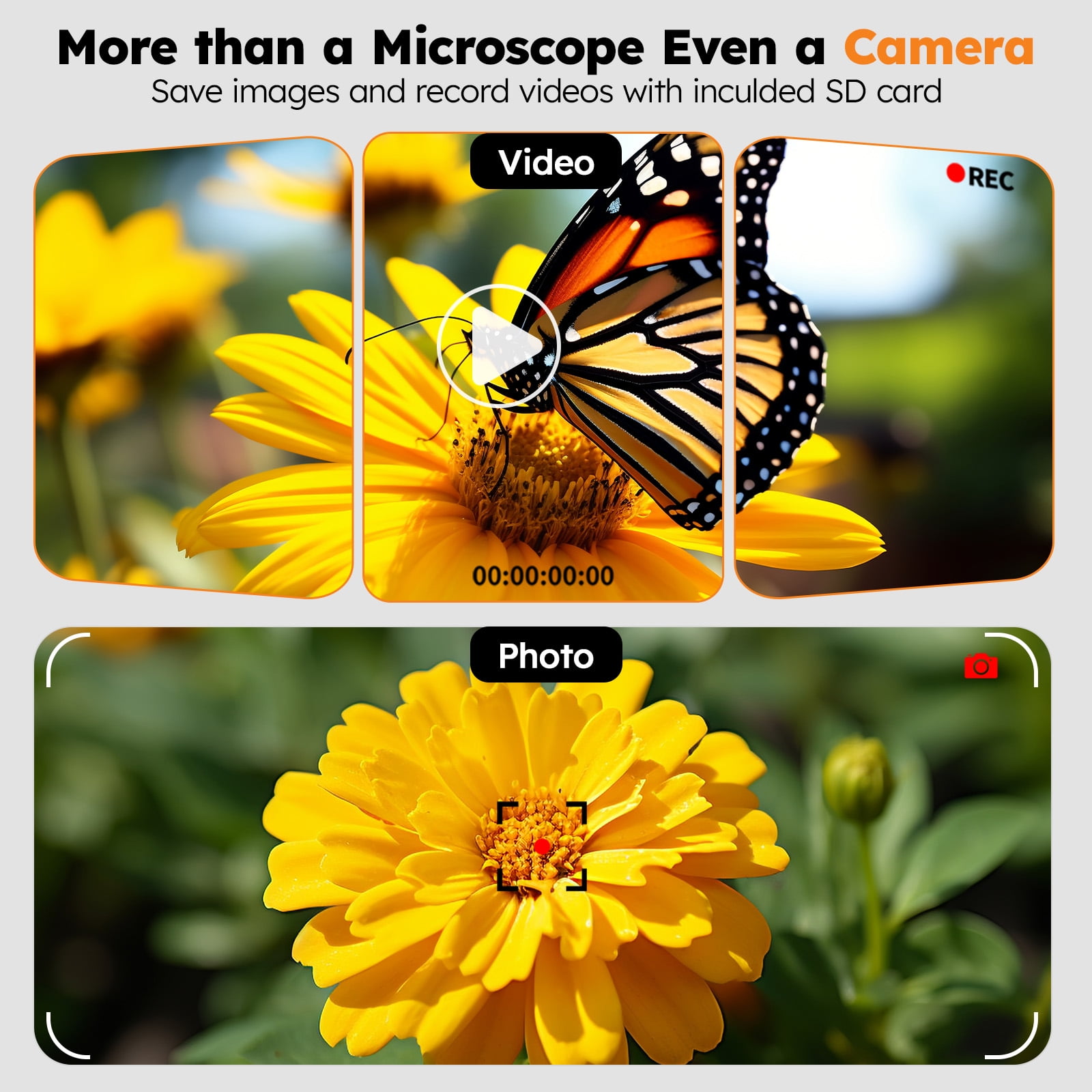 BEBANG 10.1-inch LCD Digital Microscope with 1080P HD Camera, 12MP Sensor, and 32GB SD Card for Electronics Repair and Coin Inspection y511c